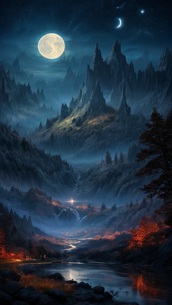 Mysterious night landscape