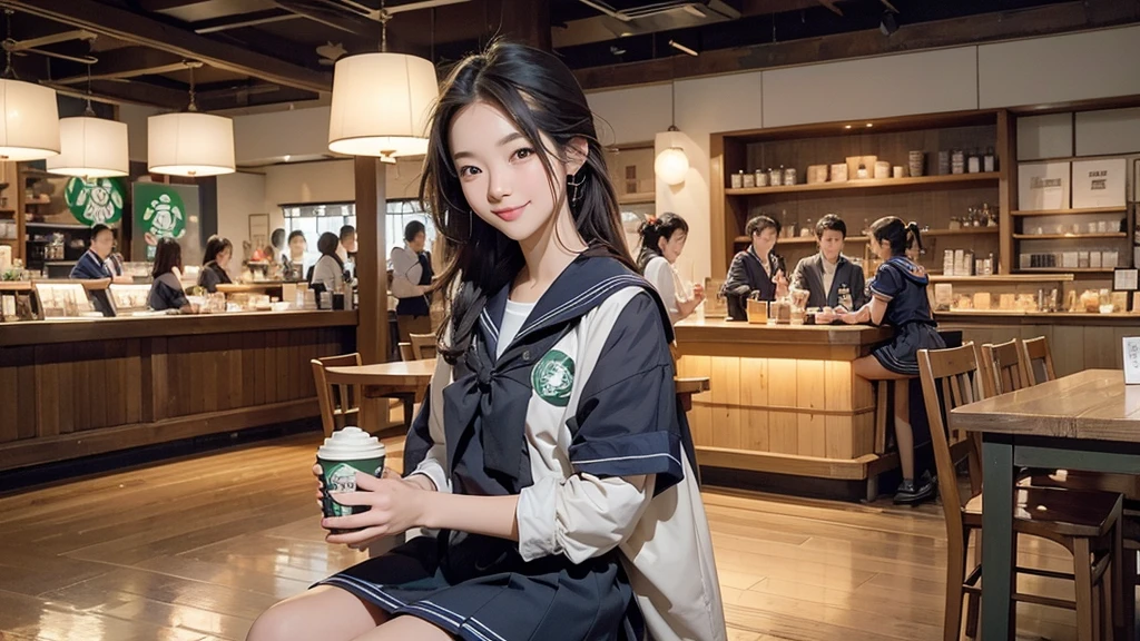 (((((((Junior high school girl in sailor suit)))))))
(((((お洒落でcuteInside the Starbucks store)))))
8K、RAW Photos、Highest quality、Super detailed、Super Resolution、Ultra HD、8K壁紙、Amazing details
(((((((Inside the Starbucks store)))))))、((((((Sit down and eat cake、Drink Starbucks coffee、smile))))))、((Heart Necklace))
Modern and sleek design:Interior design using natural materials、Many of the designs are warm and made using wood and metal.。
Large windows:自然光をたっぷり取り入れるためのLarge windowsがあり、Providing a bright and open space。
Green Interior:Potted plants are effectively placed、It creates a relaxing atmosphere。
artwork:Works by local artists、Starbucks-related art on display。
Cozy seating:Cushioned chairs and sofas、Bar sheet etc.、A variety of seating options available。
Open kitchen area:Being able to see how drinks and food are made、We provide peace of mind and transparency。
Unique lighting:Antique lamps and chandeliers、Modern lighting fixtures are used。
Comfortable background music:Relaxing music is playing、A comfortable space is provided。
Wide々Table space:一人でもグループでも使いやすいWide々There is a table with。
Community Table:There is a large table where you can socialize with other customers.。
Seasonal decorations:The decorations are themed according to the season.。
Design with a local feel:The design incorporates the local culture and characteristics.。
Fragrance production:コーヒーの香りが店内にWideがり、A space that satisfies the five senses has been created.。
Conversation with a barista:フレンドリーなConversation with a baristaが楽しめるカウンターエリアがあります。
8K、RAW Photos、Highest quality、masterpiece:1.2、Super detailed、Super Resolution、Ultra HD、8K壁紙、Amazing details、Photorealistic:1.4、Having fun by the water、Full Body Shot、Full body photo、High-resolution RAW color photos、Professional photos、A scene full of emotion、Very detailed and beautiful、Ultra HD、8K壁紙、Amazing details、Huge file sizes、Highly detailed beautiful girls、Highly detailed face Highly detailed eyes、Extremely realistic skin、 Highly detailed fingers, Highly detailed nose, Highly detailed mouth, Perfect Anatomy, Highly detailed background, Highly detailed clothing, Teen, cute女の子, Famous Japanese Idols, cute, Realistic body, Slender, White skin, Glowing Skin, Slim body, Realistic Face, Delicate eyes, double eyelid,