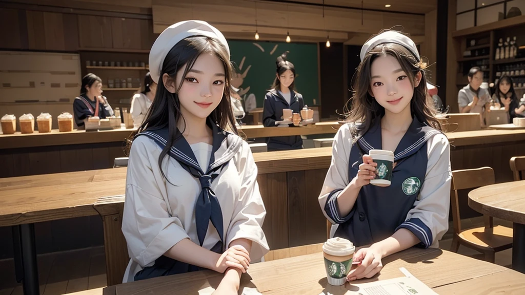 (((((((Junior high school girl in sailor suit)))))))
(((((お洒落でcuteInside the Starbucks store)))))
8K、RAW Photos、Highest quality、Super detailed、Super Resolution、Ultra HD、8K壁紙、Amazing details
(((((((Inside the Starbucks store)))))))、((((((Sit down and eat cake、Drink Starbucks coffee、smile))))))、((Heart Necklace))
Modern and sleek design:Interior design using natural materials、Many of the designs are warm and made using wood and metal.。
Large windows:自然光をたっぷり取り入れるためのLarge windowsがあり、Providing a bright and open space。
Green Interior:Potted plants are effectively placed、It creates a relaxing atmosphere。
artwork:Works by local artists、Starbucks-related art on display。
Cozy seating:Cushioned chairs and sofas、Bar sheet etc.、A variety of seating options available。
Open kitchen area:Being able to see how drinks and food are made、We provide peace of mind and transparency。
Unique lighting:Antique lamps and chandeliers、Modern lighting fixtures are used。
Comfortable background music:Relaxing music is playing、A comfortable space is provided。
Wide々Table space:一人でもグループでも使いやすいWide々There is a table with。
Community Table:There is a large table where you can socialize with other customers.。
Seasonal decorations:The decorations are themed according to the season.。
Design with a local feel:The design incorporates the local culture and characteristics.。
Fragrance production:コーヒーの香りが店内にWideがり、A space that satisfies the five senses has been created.。
Conversation with a barista:フレンドリーなConversation with a baristaが楽しめるカウンターエリアがあります。
8K、RAW Photos、Highest quality、masterpiece:1.2、Super detailed、Super Resolution、Ultra HD、8K壁紙、Amazing details、Photorealistic:1.4、Having fun by the water、Full Body Shot、Full body photo、High-resolution RAW color photos、Professional photos、A scene full of emotion、Very detailed and beautiful、Ultra HD、8K壁紙、Amazing details、Huge file sizes、Highly detailed beautiful girls、Highly detailed face Highly detailed eyes、Extremely realistic skin、 Highly detailed fingers, Highly detailed nose, Highly detailed mouth, Perfect Anatomy, Highly detailed background, Highly detailed clothing, Teen, cute女の子, Famous Japanese Idols, cute, Realistic body, Slender, White skin, Glowing Skin, Slim body, Realistic Face, Delicate eyes, double eyelid,