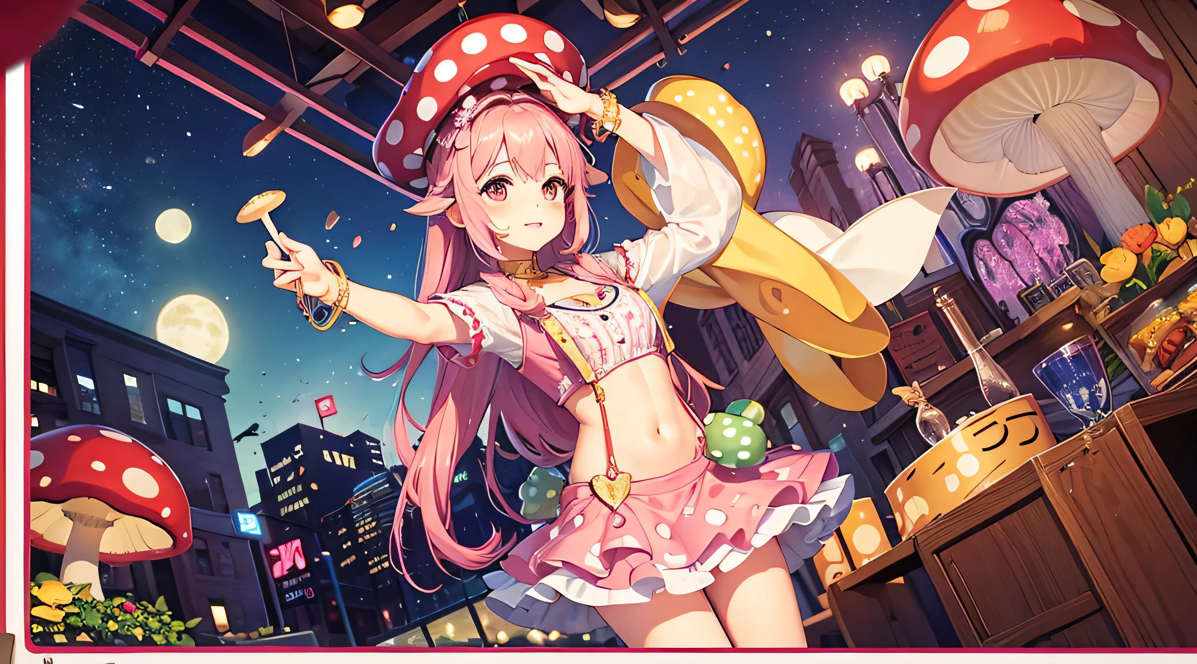 Saturday night dancing mushroom girl
