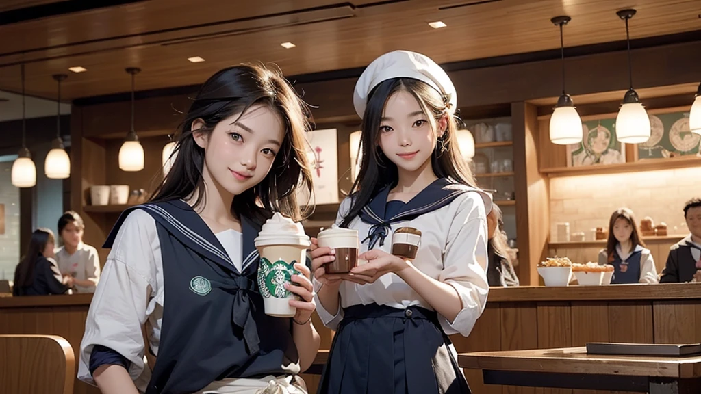 (((((((Junior high school girl in sailor suit)))))))
(((((お洒落でcuteInside the Starbucks store)))))
8K、RAW Photos、Highest quality、Super detailed、Super Resolution、Ultra HD、8K壁紙、Amazing details
(((((((Inside the Starbucks store)))))))、((((((Sit down and eat cake、Drink Starbucks coffee、smile))))))、((Heart Necklace))
Modern and sleek design:Interior design using natural materials、Many of the designs are warm and made using wood and metal.。
Large windows:自然光をたっぷり取り入れるためのLarge windowsがあり、Providing a bright and open space。
Green Interior:Potted plants are effectively placed、It creates a relaxing atmosphere。
artwork:Works by local artists、Starbucks-related art on display。
Cozy seating:Cushioned chairs and sofas、Bar sheet etc.、A variety of seating options available。
Open kitchen area:Being able to see how drinks and food are made、We provide peace of mind and transparency。
Unique lighting:Antique lamps and chandeliers、Modern lighting fixtures are used。
Comfortable background music:Relaxing music is playing、A comfortable space is provided。
Wide々Table space:一人でもグループでも使いやすいWide々There is a table with。
Community Table:There is a large table where you can socialize with other customers.。
Seasonal decorations:The decorations are themed according to the season.。
Design with a local feel:The design incorporates the local culture and characteristics.。
Fragrance production:コーヒーの香りが店内にWideがり、A space that satisfies the five senses has been created.。
Conversation with a barista:フレンドリーなConversation with a baristaが楽しめるカウンターエリアがあります。
8K、RAW Photos、Highest quality、masterpiece:1.2、Super detailed、Super Resolution、Ultra HD、8K壁紙、Amazing details、Photorealistic:1.4、Having fun by the water、Full Body Shot、Full body photo、High-resolution RAW color photos、Professional photos、A scene full of emotion、Very detailed and beautiful、Ultra HD、8K壁紙、Amazing details、Huge file sizes、Highly detailed beautiful girls、Highly detailed face Highly detailed eyes、Extremely realistic skin、 Highly detailed fingers, Highly detailed nose, Highly detailed mouth, Perfect Anatomy, Highly detailed background, Highly detailed clothing, , cute女の子, Famous Japanese Idols, cute, Realistic body, Slender, White skin, Glowing Skin, Slim body, Realistic Face, Delicate eyes, double eyelid,