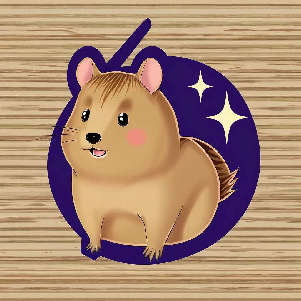 cute quokka, illustration, vector graphics, strong contours
