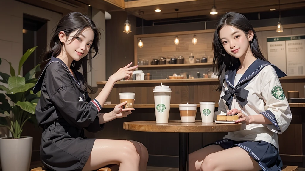 (((((((Junior high school girl in sailor suit)))))))
(((((お洒落でcuteInside the Starbucks store)))))
8K、RAW Photos、Highest quality、Super detailed、Super Resolution、Ultra HD、8K壁紙、Amazing details
(((((((Inside the Starbucks store)))))))、((((((Sit down and eat cake、Drink Starbucks coffee、smile))))))、((Heart Necklace))
Modern and sleek design:Interior design using natural materials、Many of the designs are warm and made using wood and metal.。
Large windows:自然光をたっぷり取り入れるためのLarge windowsがあり、Providing a bright and open space。
Green Interior:Potted plants are effectively placed、It creates a relaxing atmosphere。
artwork:Works by local artists、Starbucks-related art on display。
Cozy seating:Cushioned chairs and sofas、Bar sheet etc.、A variety of seating options available。
Open kitchen area:Being able to see how drinks and food are made、We provide peace of mind and transparency。
Unique lighting:Antique lamps and chandeliers、Modern lighting fixtures are used。
Comfortable background music:Relaxing music is playing、A comfortable space is provided。
Wide々Table space:一人でもグループでも使いやすいWide々There is a table with。
Community Table:There is a large table where you can socialize with other customers.。
Seasonal decorations:The decorations are themed according to the season.。
Design with a local feel:The design incorporates the local culture and characteristics.。
Fragrance production:コーヒーの香りが店内にWideがり、A space that satisfies the five senses has been created.。
Conversation with a barista:フレンドリーなConversation with a baristaが楽しめるカウンターエリアがあります。
8K、RAW Photos、Highest quality、masterpiece:1.2、Super detailed、Super Resolution、Ultra HD、8K壁紙、Amazing details、Photorealistic:1.4、Having fun by the water、Full Body Shot、Full body photo、High-resolution RAW color photos、Professional photos、A scene full of emotion、Very detailed and beautiful、Ultra HD、8K壁紙、Amazing details、Huge file sizes、Highly detailed beautiful girls、Highly detailed face Highly detailed eyes、Extremely realistic skin、 Highly detailed fingers, Highly detailed nose, Highly detailed mouth, Perfect Anatomy, Highly detailed background, Highly detailed clothing, Teen, cute女の子, Famous Japanese Idols, cute, Realistic body, Slender, White skin, Glowing Skin, Slim body, Realistic Face, Delicate eyes, double eyelid,