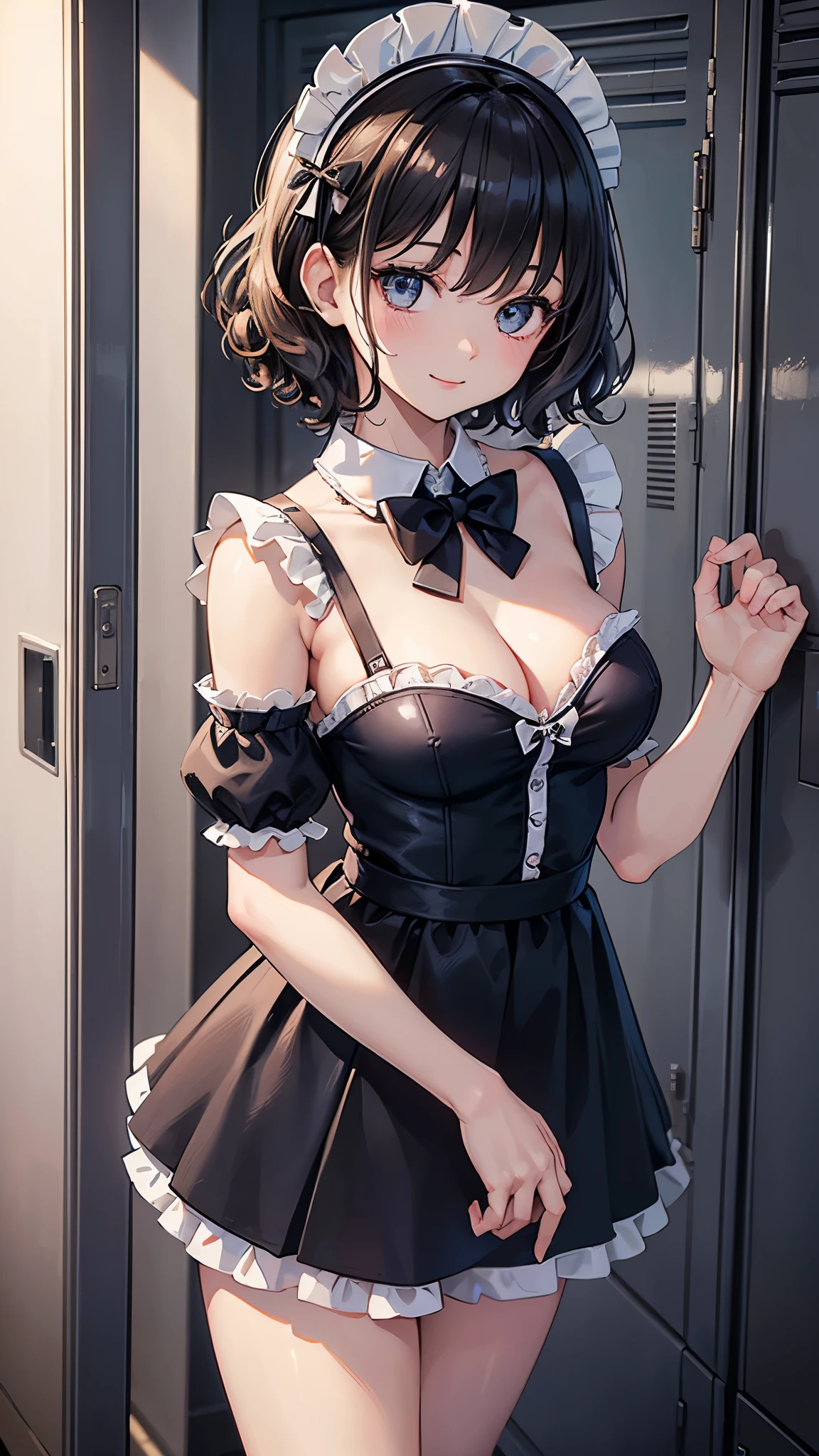 (masterpiece), woman,Frilled maid costume,Long skirt, Small breasts,Natural light, Realistic, Diffuse Light, skinny, vapor, (Please lift your skirt), (urination), With a smile.garter belt,Lace Stockings,Long nipples,Areola,See-through bra, Blowjob,Frill apron,Shapewear