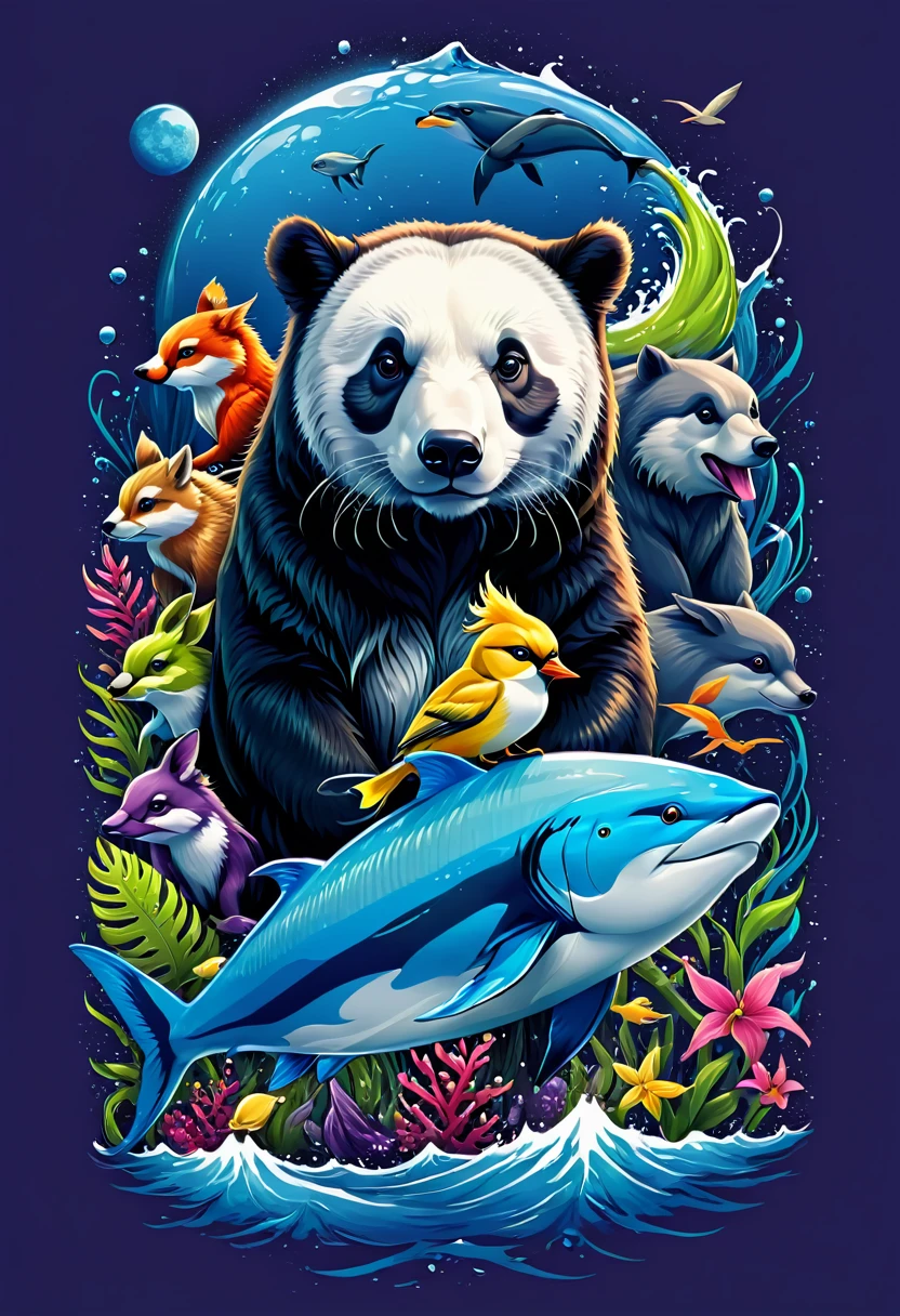 any animals, T-shirt design