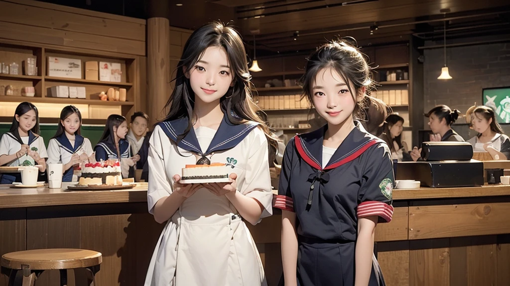 (((((((Junior high school girl in sailor suit)))))))
(((((お洒落でcuteInside the Starbucks store)))))
8K、RAW Photos、Highest quality、Super detailed、Super Resolution、Ultra HD、8K壁紙、Amazing details
(((((((Inside the Starbucks store)))))))、((((((Sit down and eat cake、Drink Starbucks coffee、smile))))))、((Heart Necklace))
Modern and sleek design:Interior design using natural materials、Many of the designs are warm and made using wood and metal.。
Large windows:自然光をたっぷり取り入れるためのLarge windowsがあり、Providing a bright and open space。
Green Interior:Potted plants are effectively placed、It creates a relaxing atmosphere。
artwork:Works by local artists、Starbucks-related art on display。
Cozy seating:Cushioned chairs and sofas、Bar sheet etc.、A variety of seating options available。
Open kitchen area:Being able to see how drinks and food are made、We provide peace of mind and transparency。
Unique lighting:Antique lamps and chandeliers、Modern lighting fixtures are used。
Comfortable background music:Relaxing music is playing、A comfortable space is provided。
Wide々Table space:一人でもグループでも使いやすいWide々There is a table with。
Community Table:There is a large table where you can socialize with other customers.。
Seasonal decorations:The decorations are themed according to the season.。
Design with a local feel:The design incorporates the local culture and characteristics.。
Fragrance production:コーヒーの香りが店内にWideがり、A space that satisfies the five senses has been created.。
Conversation with a barista:フレンドリーなConversation with a baristaが楽しめるカウンターエリアがあります。
8K、RAW Photos、Highest quality、masterpiece:1.2、Super detailed、Super Resolution、Ultra HD、8K壁紙、Amazing details、Photorealistic:1.4、Having fun by the water、Full Body Shot、Full body photo、High-resolution RAW color photos、Professional photos、A scene full of emotion、Very detailed and beautiful、Ultra HD、8K壁紙、Amazing details、Huge file sizes、Highly detailed beautiful girls、Highly detailed face Highly detailed eyes、Extremely realistic skin、 Highly detailed fingers, Highly detailed nose, Highly detailed mouth, Perfect Anatomy, Highly detailed background, Highly detailed clothing, Teen, cute女の子, Famous Japanese Idols, cute, Realistic body, Slender, White skin, Glowing Skin, Slim body, Realistic Face, Delicate eyes, double eyelid,