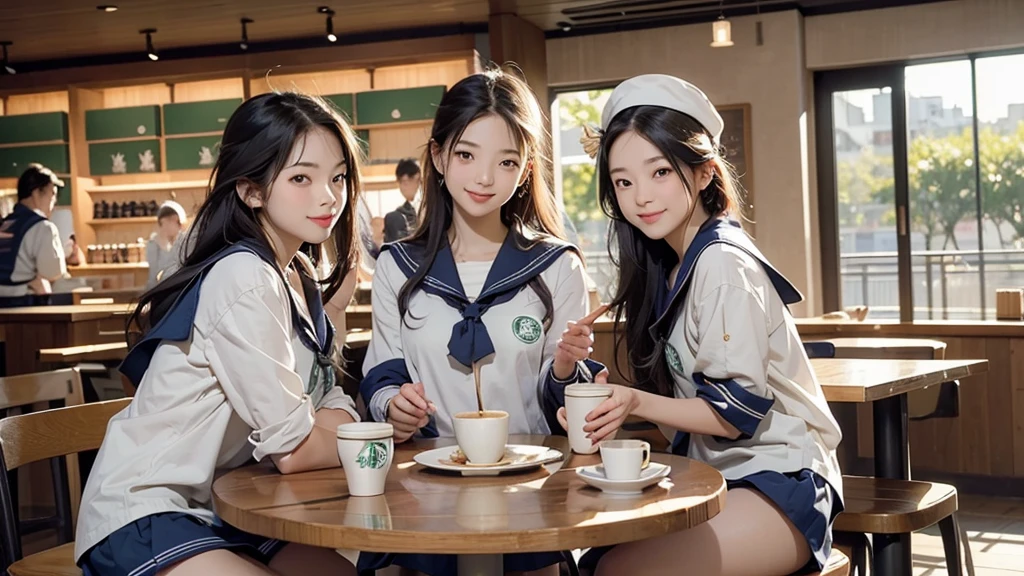 (((((((Junior high school girl in sailor suit)))))))
(((((お洒落でcuteInside the Starbucks store)))))
8K、RAW Photos、Highest quality、Super detailed、Super Resolution、Ultra HD、8K壁紙、Amazing details
(((((((Inside the Starbucks store)))))))、((((((Sit down and eat cake、Drink Starbucks coffee、smile))))))、((Heart Necklace))
Modern and sleek design:Interior design using natural materials、Many of the designs are warm and made using wood and metal.。
Large windows:自然光をたっぷり取り入れるためのLarge windowsがあり、Providing a bright and open space。
Green Interior:Potted plants are effectively placed、It creates a relaxing atmosphere。
artwork:Works by local artists、Starbucks-related art on display。
Cozy seating:Cushioned chairs and sofas、Bar sheet etc.、A variety of seating options available。
Open kitchen area:Being able to see how drinks and food are made、We provide peace of mind and transparency。
Unique lighting:Antique lamps and chandeliers、Modern lighting fixtures are used。
Comfortable background music:Relaxing music is playing、A comfortable space is provided。
Wide々Table space:一人でもグループでも使いやすいWide々There is a table with。
Community Table:There is a large table where you can socialize with other customers.。
Seasonal decorations:The decorations are themed according to the season.。
Design with a local feel:The design incorporates the local culture and characteristics.。
Fragrance production:コーヒーの香りが店内にWideがり、A space that satisfies the five senses has been created.。
Conversation with a barista:フレンドリーなConversation with a baristaが楽しめるカウンターエリアがあります。
8K、RAW Photos、Highest quality、masterpiece:1.2、Super detailed、Super Resolution、Ultra HD、8K壁紙、Amazing details、Photorealistic:1.4、Having fun by the water、Full Body Shot、Full body photo、High-resolution RAW color photos、Professional photos、A scene full of emotion、Very detailed and beautiful、Ultra HD、8K壁紙、Amazing details、Huge file sizes、Highly detailed beautiful girls、Highly detailed face Highly detailed eyes、Extremely realistic skin、 Highly detailed fingers, Highly detailed nose, Highly detailed mouth, Perfect Anatomy, Highly detailed background, Highly detailed clothing, , cute女の子, Famous Japanese Idols, cute, Realistic body, Slender, White skin, Glowing Skin, Slim body, Realistic Face, Delicate eyes, double eyelid,