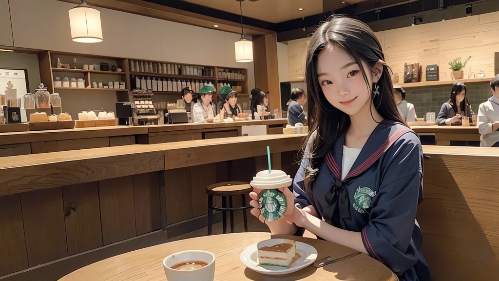 (((((((Junior high school girl in sailor suit)))))))
(((((お洒落でcuteInside the Starbucks store)))))
8K、RAW Photos、Highest quality、Super detailed、Super Resolution、Ultra HD、8K壁紙、Amazing details
(((((((Inside the Starbucks store)))))))、((((((Sit down and eat cake、Drink Starbucks coffee、smile))))))、((Heart Necklace))
Modern and sleek design:Interior design using natural materials、Many of the designs are warm and made using wood and metal.。
Large windows:自然光をたっぷり取り入れるためのLarge windowsがあり、Providing a bright and open space。
Green Interior:Potted plants are effectively placed、It creates a relaxing atmosphere。
artwork:Works by local artists、Starbucks-related art on display。
Cozy seating:Cushioned chairs and sofas、Bar sheet etc.、A variety of seating options available。
Open kitchen area:Being able to see how drinks and food are made、We provide peace of mind and transparency。
Unique lighting:Antique lamps and chandeliers、Modern lighting fixtures are used。
Comfortable background music:Relaxing music is playing、A comfortable space is provided。
Wide々Table space:一人でもグループでも使いやすいWide々There is a table with。
Community Table:There is a large table where you can socialize with other customers.。
Seasonal decorations:The decorations are themed according to the season.。
Design with a local feel:The design incorporates the local culture and characteristics.。
Fragrance production:コーヒーの香りが店内にWideがり、A space that satisfies the five senses has been created.。
Conversation with a barista:フレンドリーなConversation with a baristaが楽しめるカウンターエリアがあります。
8K、RAW Photos、Highest quality、masterpiece:1.2、Super detailed、Super Resolution、Ultra HD、8K壁紙、Amazing details、Photorealistic:1.4、Having fun by the water、Full Body Shot、Full body photo、High-resolution RAW color photos、Professional photos、A scene full of emotion、Very detailed and beautiful、Ultra HD、8K壁紙、Amazing details、Huge file sizes、Highly detailed beautiful girls、Highly detailed face Highly detailed eyes、Extremely realistic skin、 Highly detailed fingers, Highly detailed nose, Highly detailed mouth, Perfect Anatomy, Highly detailed background, Highly detailed clothing, Teen, cute女の子, Famous Japanese Idols, cute, Realistic body, Slender, White skin, Glowing Skin, Slim body, Realistic Face, Delicate eyes, double eyelid,