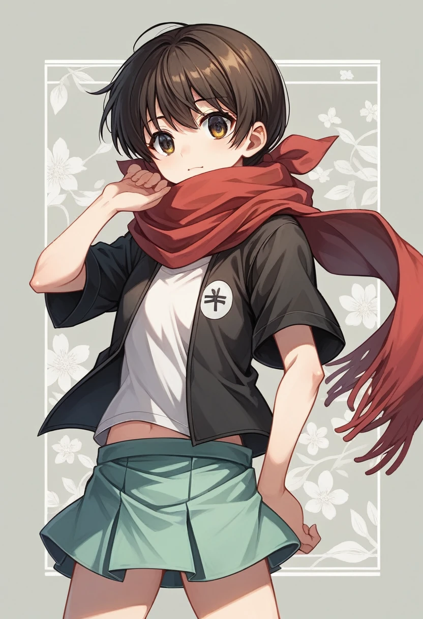 anime - style girl in a short skirt and a red scarf, anime style 4 k, anime style. 8k, anime moe artstyle, young anime girl, anime art wallpaper 8 k, anime styled digital art, smooth anime cg art, anime wallpaper 4k, anime wallpaper 4 k, best anime 4k konachan wallpaper, high quality anime artstyle