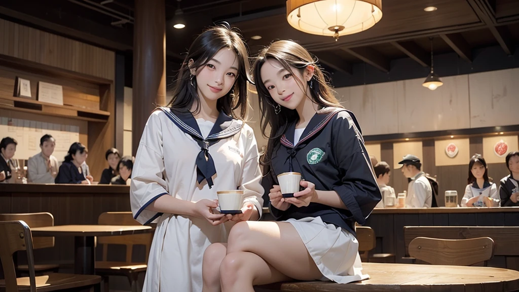 
(((((((Junior high school girl in sailor suit)))))))
(((((お洒落でcuteInside the Starbucks store)))))
8K、RAW Photos、Highest quality、Super detailed、Super Resolution、Ultra HD、8K壁紙、Amazing details



(((((((Inside the Starbucks store)))))))、((((((Sit down and eat cake、Drink Starbucks coffee、smile))))))、((Heart Necklace))




Modern and sleek design：Interior design using natural materials、Many of the designs are warm and made using wood and metal.。
Large windows：自然光をたっぷり取り入れるためのLarge windowsがあり、Providing a bright and open space。
Green Interior：Potted plants are effectively placed、It creates a relaxing atmosphere。
artwork：Works by local artists、Starbucks-related art on display。
Cozy seating：Cushioned chairs and sofas、Bar sheet etc.、A variety of seating options available。
Open kitchen area：Being able to see how drinks and food are made、We provide peace of mind and transparency。
Unique lighting：Antique lamps and chandeliers、Modern lighting fixtures are used。
Comfortable background music：Relaxing music is playing、A comfortable space is provided。
Wide々Table space：一人でもグループでも使いやすいWide々There is a table with。
Community Table：There is a large table where you can socialize with other customers.。
Seasonal decorations：The decorations are themed according to the season.。
Design with a local feel：The design incorporates the local culture and characteristics.。
Fragrance production：コーヒーの香りが店内にWideがり、A space that satisfies the five senses has been created.。
Conversation with a barista：フレンドリーなConversation with a baristaが楽しめるカウンターエリアがあります。




8K、RAW Photos、Highest quality、masterpiece:1.2、Super detailed、Super Resolution、Ultra HD、8K壁紙、Amazing details、Photorealistic:1.4、Having fun by the water、Full Body Shot、Full body photo、High-resolution RAW color photos、Professional photos、A scene full of emotion、Very detailed and beautiful、Ultra HD、8K壁紙、Amazing details、Huge file sizes、Highly detailed beautiful girls、Highly detailed face Highly detailed eyes、Extremely realistic skin、 Highly detailed fingers, Highly detailed nose, Highly detailed mouth, Perfect Anatomy, Highly detailed background, Highly detailed clothing, , cute女の子, Famous Japanese Idols, cute, Realistic body, Slender, White skin, Glowing Skin, Slim body, Realistic Face, Delicate eyes, double eyelid, 

