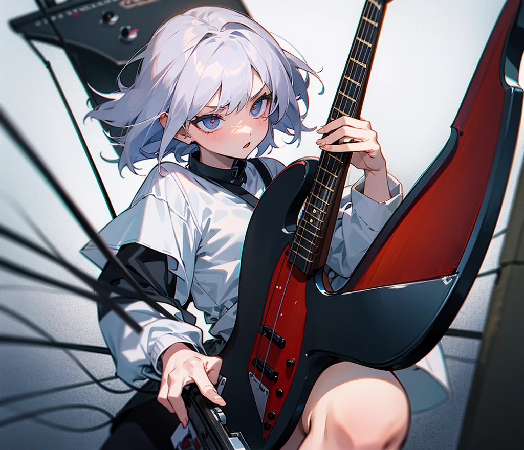 Troubled girl,Playing bass