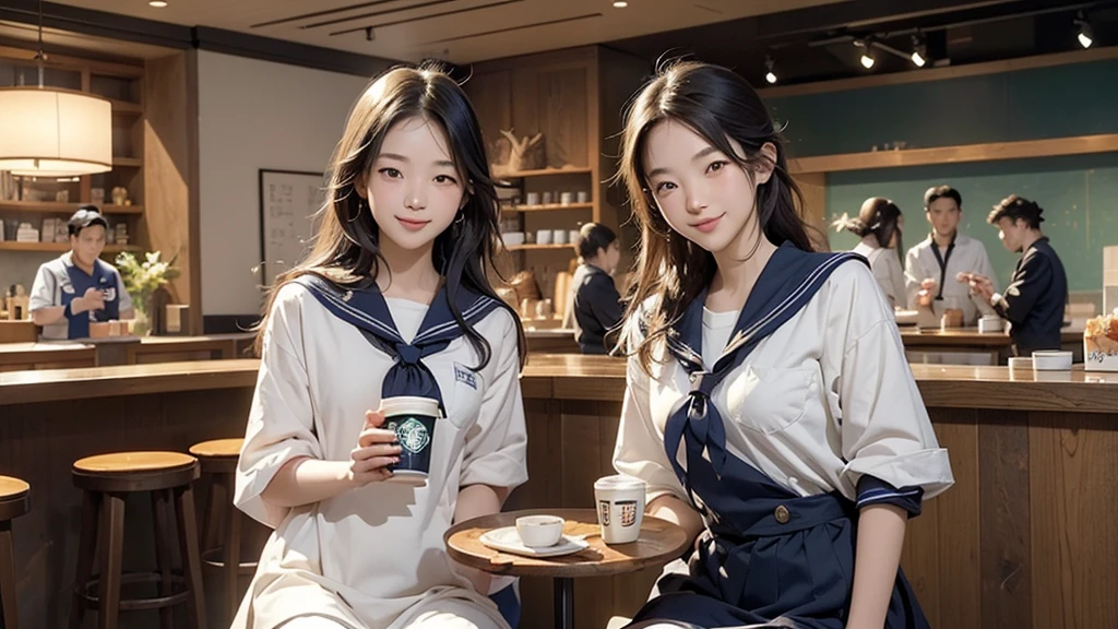 (((((((Junior high school girl in sailor suit)))))))
(((((お洒落でcuteInside the Starbucks store)))))
8K、RAW Photos、Highest quality、Super detailed、Super Resolution、Ultra HD、8K壁紙、Amazing details
(((((((Inside the Starbucks store)))))))、((((((Sit down and eat cake、Drink Starbucks coffee、smile))))))、((Heart Necklace))
Modern and sleek design:Interior design using natural materials、Many of the designs are warm and made using wood and metal.。
Large windows:自然光をたっぷり取り入れるためのLarge windowsがあり、Providing a bright and open space。
Green Interior:Potted plants are effectively placed、It creates a relaxing atmosphere。
artwork:Works by local artists、Starbucks-related art on display。
Cozy seating:Cushioned chairs and sofas、Bar sheet etc.、A variety of seating options available。
Open kitchen area:Being able to see how drinks and food are made、We provide peace of mind and transparency。
Unique lighting:Antique lamps and chandeliers、Modern lighting fixtures are used。
Comfortable background music:Relaxing music is playing、A comfortable space is provided。
Wide々Table space:一人でもグループでも使いやすいWide々There is a table with。
Community Table:There is a large table where you can socialize with other customers.。
Seasonal decorations:The decorations are themed according to the season.。
Design with a local feel:The design incorporates the local culture and characteristics.。
Fragrance production:コーヒーの香りが店内にWideがり、A space that satisfies the five senses has been created.。
Conversation with a barista:フレンドリーなConversation with a baristaが楽しめるカウンターエリアがあります。
8K、RAW Photos、Highest quality、masterpiece:1.2、Super detailed、Super Resolution、Ultra HD、8K壁紙、Amazing details、Photorealistic:1.4、Having fun by the water、Full Body Shot、Full body photo、High-resolution RAW color photos、Professional photos、A scene full of emotion、Very detailed and beautiful、Ultra HD、8K壁紙、Amazing details、Huge file sizes、Highly detailed beautiful girls、Highly detailed face Highly detailed eyes、Extremely realistic skin、 Highly detailed fingers, Highly detailed nose, Highly detailed mouth, Perfect Anatomy, Highly detailed background, Highly detailed clothing, , cute女の子, Famous Japanese Idols, cute, Realistic body, Slender, White skin, Glowing Skin, Slim body, Realistic Face, Delicate eyes, double eyelid,
