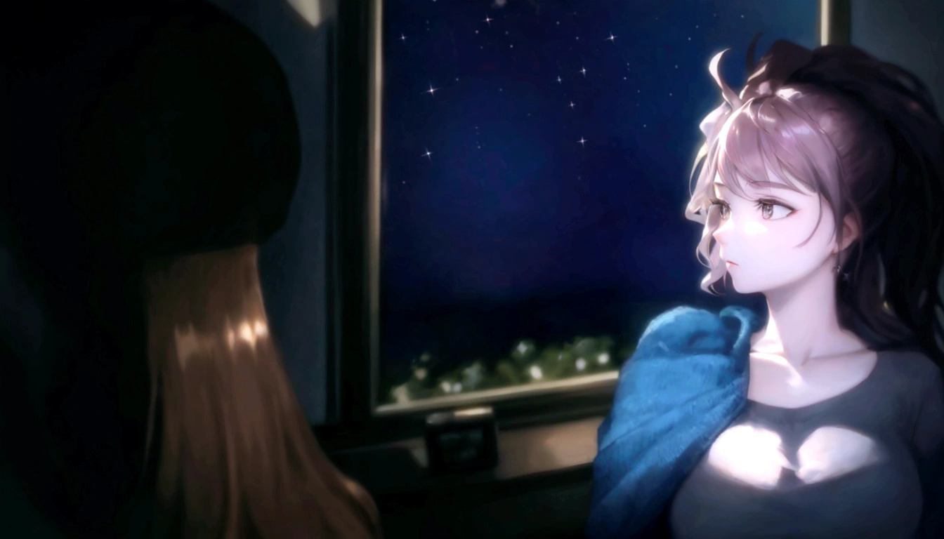 moving hair ,shining star
