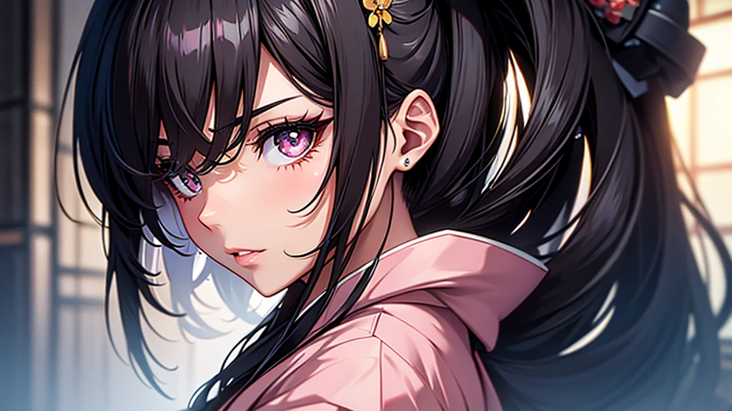 (1girl:1.3), Masterpiece, Best quality, amazing beauty, [[3D]], 4K, absurdres, finely detail, super detailed eye, perfect anatomy, official art, cinematic lighting, BREAK, Japanese-style room, long hair, black hair, super shiny detailed black eye, big eyes, sparkle(in the eyes), thin eyebrow, Gazing into the Distance, close-mouth, plump lips, Mascara, False eyelashes, pink lips, eyewear, happy face, BREAK , usually, tall, slender, fair skin, crossed arms, full body, from side, BREAK , ornate hairpin, BREAK,(kimono:1.3)
