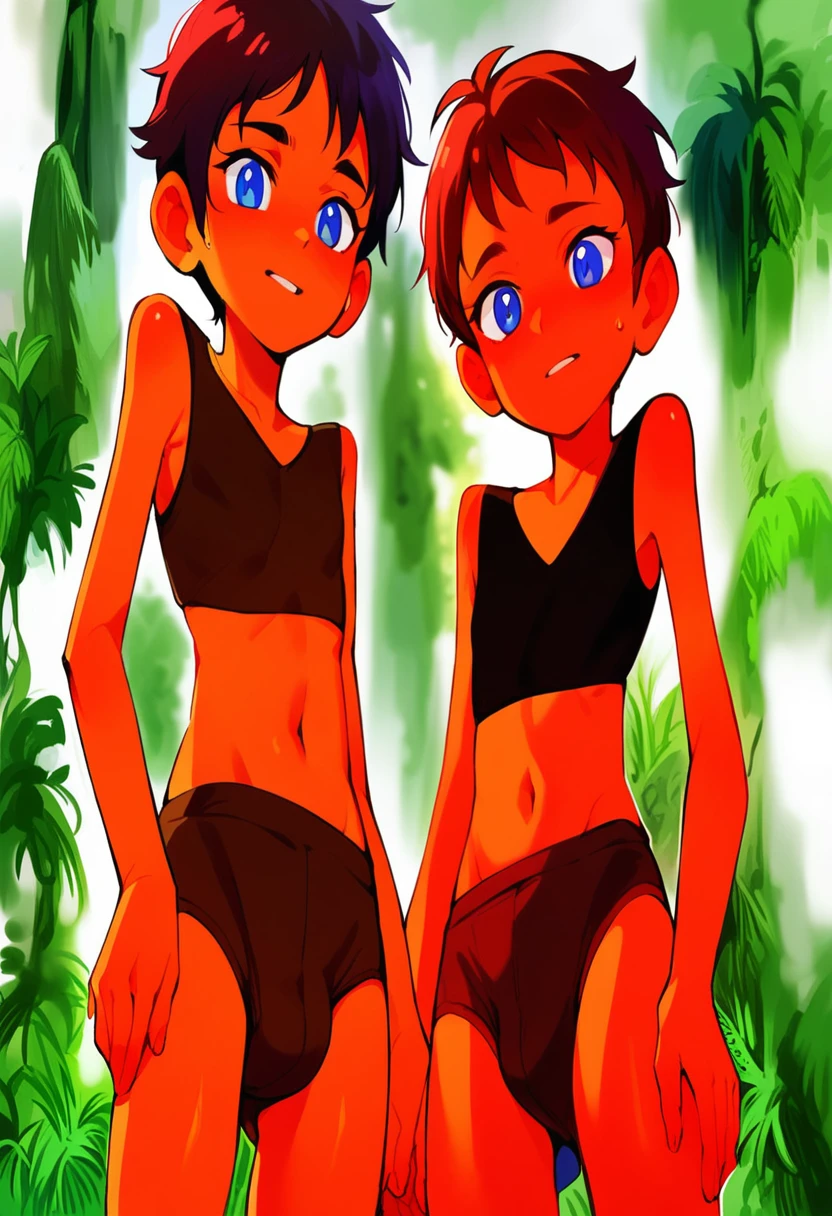 Belly button juvenile Brown skin Sweating
