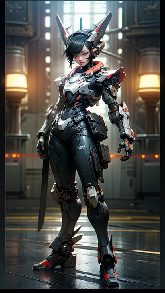 1man, robot, samurai, sword, stand, cyberpunk, attack pose, night full shot, hyper-realistic, cinematic, detailed, hypermaximalist, octane render, unreal engine 5, 8K, portrait, full body, beauty art, shot photography by Wes Anderson, Middle shot portrait, ultra high details, symmetrical eyes, Low light, Cinematic lighting, NVIDIA Iray render, terracotta, ultra high definition, artstation, Smooth, sharp focus, Photorealism, Photography, Realistic Detail, Depth of field, 8k, Full HD, 3d, Super resolution, octane render, award winning photo, shot on Canon DSLR, f/2.8 Long exposure, 25mm, unreal engine