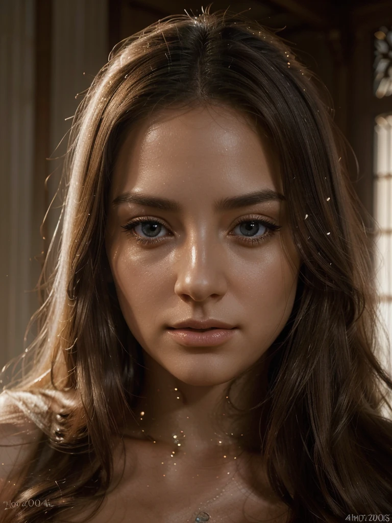 a beautiful young woman with long flowing hair, serene and peaceful expression, (angelic, ethereal, divine, heavenly:1.2), (glowing skin, glowing aura, shimmering light:1.4), long flowing white robe, (detailed face, detailed eyes and lips:1.3), (realistic, photorealistic:1.4), (best quality,4k,8k,highres,masterpiece:1.2),ultra-detailed,(realistic,photorealistic,photo-realistic:1.37),dramatic lighting, dramatic shadows, dramatic colors, dramatic composition, dramatic mood, religious, spiritual, sacred, heavenly, angelic, serene, peaceful, tranquil, sublime, ethereal