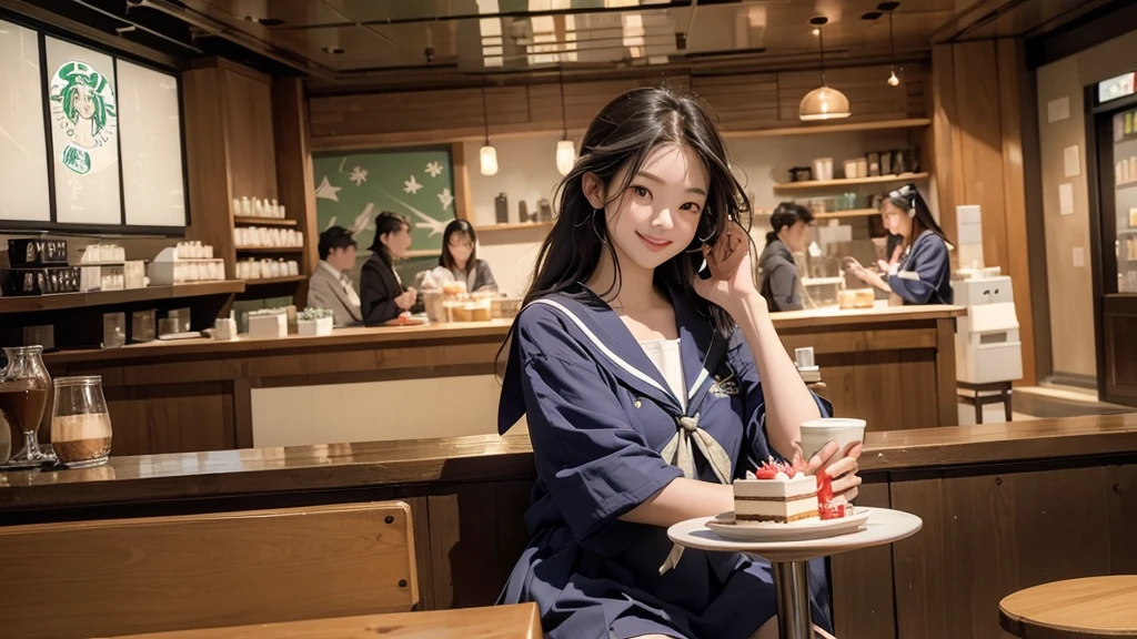 (((((((Junior high school girl in sailor suit)))))))
(((((お洒落でcuteInside the Starbucks store)))))
8K、RAW Photos、Highest quality、Super detailed、Super Resolution、Ultra HD、8K壁紙、Amazing details
(((((((Inside the Starbucks store)))))))、((((((Sit down and eat cake、Drink Starbucks coffee、smile))))))、((Heart Necklace))
Modern and sleek design:Interior design using natural materials、Many of the designs are warm and made using wood and metal.。
Large windows:自然光をたっぷり取り入れるためのLarge windowsがあり、Providing a bright and open space。
Green Interior:Potted plants are effectively placed、It creates a relaxing atmosphere。
artwork:Works by local artists、Starbucks-related art on display。
Cozy seating:Cushioned chairs and sofas、Bar sheet etc.、A variety of seating options available。
Open kitchen area:Being able to see how drinks and food are made、We provide peace of mind and transparency。
Unique lighting:Antique lamps and chandeliers、Modern lighting fixtures are used。
Comfortable background music:Relaxing music is playing、A comfortable space is provided。
Wide々Table space:一人でもグループでも使いやすいWide々There is a table with。
Community Table:There is a large table where you can socialize with other customers.。
Seasonal decorations:The decorations are themed according to the season.。
Design with a local feel:The design incorporates the local culture and characteristics.。
Fragrance production:コーヒーの香りが店内にWideがり、A space that satisfies the five senses has been created.。
Conversation with a barista:フレンドリーなConversation with a baristaが楽しめるカウンターエリアがあります。
8K、RAW Photos、Highest quality、masterpiece:1.2、Super detailed、Super Resolution、Ultra HD、8K壁紙、Amazing details、Photorealistic:1.4、Having fun by the water、Full Body Shot、Full body photo、High-resolution RAW color photos、Professional photos、A scene full of emotion、Very detailed and beautiful、Ultra HD、8K壁紙、Amazing details、Huge file sizes、Highly detailed beautiful girls、Highly detailed face Highly detailed eyes、Extremely realistic skin、 Highly detailed fingers, Highly detailed nose, Highly detailed mouth, Perfect Anatomy, Highly detailed background, Highly detailed clothing, , cute女の子, Famous Japanese Idols, cute, Realistic body, Slender, White skin, Glowing Skin, Slim body, Realistic Face, Delicate eyes, double eyelid,