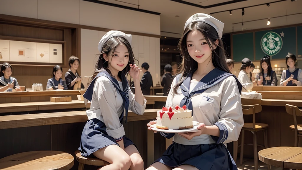 (((((((Junior high school girl in sailor suit)))))))
(((((お洒落でcuteInside the Starbucks store)))))
8K、RAW Photos、Highest quality、Super detailed、Super Resolution、Ultra HD、8K壁紙、Amazing details
(((((((Inside the Starbucks store)))))))、((((((Sit down and eat cake、Drink Starbucks coffee、smile))))))、((Heart Necklace))
Modern and sleek design:Interior design using natural materials、Many of the designs are warm and made using wood and metal.。
Large windows:自然光をたっぷり取り入れるためのLarge windowsがあり、Providing a bright and open space。
Green Interior:Potted plants are effectively placed、It creates a relaxing atmosphere。
artwork:Works by local artists、Starbucks-related art on display。
Cozy seating:Cushioned chairs and sofas、Bar sheet etc.、A variety of seating options available。
Open kitchen area:Being able to see how drinks and food are made、We provide peace of mind and transparency。
Unique lighting:Antique lamps and chandeliers、Modern lighting fixtures are used。
Comfortable background music:Relaxing music is playing、A comfortable space is provided。
Wide々Table space:一人でもグループでも使いやすいWide々There is a table with。
Community Table:There is a large table where you can socialize with other customers.。
Seasonal decorations:The decorations are themed according to the season.。
Design with a local feel:The design incorporates the local culture and characteristics.。
Fragrance production:コーヒーの香りが店内にWideがり、A space that satisfies the five senses has been created.。
Conversation with a barista:フレンドリーなConversation with a baristaが楽しめるカウンターエリアがあります。
8K、RAW Photos、Highest quality、masterpiece:1.2、Super detailed、Super Resolution、Ultra HD、8K壁紙、Amazing details、Photorealistic:1.4、Having fun by the water、Full Body Shot、Full body photo、High-resolution RAW color photos、Professional photos、A scene full of emotion、Very detailed and beautiful、Ultra HD、8K壁紙、Amazing details、Huge file sizes、Highly detailed beautiful girls、Highly detailed face Highly detailed eyes、Extremely realistic skin、 Highly detailed fingers, Highly detailed nose, Highly detailed mouth, Perfect Anatomy, Highly detailed background, Highly detailed clothing, Teen, cute女の子, Famous Japanese Idols, cute, Realistic body, Slender, White skin, Glowing Skin, Slim body, Realistic Face, Delicate eyes, double eyelid,