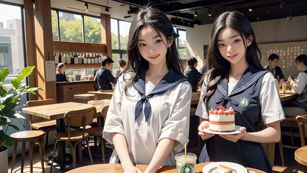 (((((((Junior high school girl in sailor suit)))))))
(((((お洒落でcuteInside the Starbucks store)))))
8K、RAW Photos、Highest quality、Super detailed、Super Resolution、Ultra HD、8K壁紙、Amazing details
(((((((Inside the Starbucks store)))))))、((((((Sit down and eat cake、Drink Starbucks coffee、smile))))))、((Heart Necklace))
Modern and sleek design:Interior design using natural materials、Many of the designs are warm and made using wood and metal.。
Large windows:自然光をたっぷり取り入れるためのLarge windowsがあり、Providing a bright and open space。
Green Interior:Potted plants are effectively placed、It creates a relaxing atmosphere。
artwork:Works by local artists、Starbucks-related art on display。
Cozy seating:Cushioned chairs and sofas、Bar sheet etc.、A variety of seating options available。
Open kitchen area:Being able to see how drinks and food are made、We provide peace of mind and transparency。
Unique lighting:Antique lamps and chandeliers、Modern lighting fixtures are used。
Comfortable background music:Relaxing music is playing、A comfortable space is provided。
Wide々Table space:一人でもグループでも使いやすいWide々There is a table with。
Community Table:There is a large table where you can socialize with other customers.。
Seasonal decorations:The decorations are themed according to the season.。
Design with a local feel:The design incorporates the local culture and characteristics.。
Fragrance production:コーヒーの香りが店内にWideがり、A space that satisfies the five senses has been created.。
Conversation with a barista:フレンドリーなConversation with a baristaが楽しめるカウンターエリアがあります。
8K、RAW Photos、Highest quality、masterpiece:1.2、Super detailed、Super Resolution、Ultra HD、8K壁紙、Amazing details、Photorealistic:1.4、Having fun by the water、Full Body Shot、Full body photo、High-resolution RAW color photos、Professional photos、A scene full of emotion、Very detailed and beautiful、Ultra HD、8K壁紙、Amazing details、Huge file sizes、Highly detailed beautiful girls、Highly detailed face Highly detailed eyes、Extremely realistic skin、 Highly detailed fingers, Highly detailed nose, Highly detailed mouth, Perfect Anatomy, Highly detailed background, Highly detailed clothing, Teen, cute女の子, Famous Japanese Idols, cute, Realistic body, Slender, White skin, Glowing Skin, Slim body, Realistic Face, Delicate eyes, double eyelid,