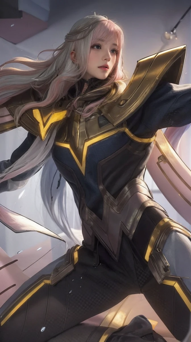 (masterpiece), (high quality), (8k resolution), (RAW photo), (best quality), (masterpiece:1.5), (realistic:1.5), ((photo realistic)), vibrant details, hyper realistic,1boys, (cute:1.2), beautiful, high-quality and detailed face, perfect face, (white hair And light pink hair:1.4), rosy cheeks, detailed eyes, (blue eyes),colorful eyes,(watery eyes),nsfw,, slender body, looking at viewer, closed mouth, real human skin, shiny skin, mid breasts, ((school uniform)), sitting, bed,