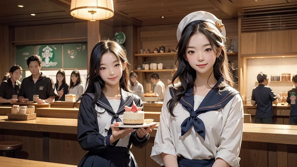(((((((Junior high school girl in sailor suit)))))))
(((((お洒落でcuteInside the Starbucks store)))))
8K、RAW Photos、Highest quality、Super detailed、Super Resolution、Ultra HD、8K壁紙、Amazing details
(((((((Inside the Starbucks store)))))))、((((((Sit down and eat cake、Drink Starbucks coffee、smile))))))、((Heart Necklace))
Modern and sleek design:Interior design using natural materials、Many of the designs are warm and made using wood and metal.。
Large windows:自然光をたっぷり取り入れるためのLarge windowsがあり、Providing a bright and open space。
Green Interior:Potted plants are effectively placed、It creates a relaxing atmosphere。
artwork:Works by local artists、Starbucks-related art on display。
Cozy seating:Cushioned chairs and sofas、Bar sheet etc.、A variety of seating options available。
Open kitchen area:Being able to see how drinks and food are made、We provide peace of mind and transparency。
Unique lighting:Antique lamps and chandeliers、Modern lighting fixtures are used。
Comfortable background music:Relaxing music is playing、A comfortable space is provided。
Wide々Table space:一人でもグループでも使いやすいWide々There is a table with。
Community Table:There is a large table where you can socialize with other customers.。
Seasonal decorations:The decorations are themed according to the season.。
Design with a local feel:The design incorporates the local culture and characteristics.。
Fragrance production:コーヒーの香りが店内にWideがり、A space that satisfies the five senses has been created.。
Conversation with a barista:フレンドリーなConversation with a baristaが楽しめるカウンターエリアがあります。
8K、RAW Photos、Highest quality、masterpiece:1.2、Super detailed、Super Resolution、Ultra HD、8K壁紙、Amazing details、Photorealistic:1.4、Having fun by the water、Full Body Shot、Full body photo、High-resolution RAW color photos、Professional photos、A scene full of emotion、Very detailed and beautiful、Ultra HD、8K壁紙、Amazing details、Huge file sizes、Highly detailed beautiful girls、Highly detailed face Highly detailed eyes、Extremely realistic skin、 Highly detailed fingers, Highly detailed nose, Highly detailed mouth, Perfect Anatomy, Highly detailed background, Highly detailed clothing, , cute女の子, Famous Japanese Idols, cute, Realistic body, Slender, White skin, Glowing Skin, Slim body, Realistic Face, Delicate eyes, double eyelid,