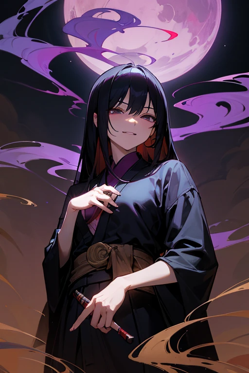 Dark Japanese-style room、Late Night、Dim golden moonlight、Dark Shadows、darkness、Beauty、adult、Black long straight hair、Cool Beauty、Yakuza、Japanese mafia、sex appeal、Black loose yukata、Open the chest、Exposing bare skin、Expose your breasts、Alluring、floating々、Easy-to-play、poison々Good personality、spicy、Sweet perfume、Japanese style、Dark Smile、tease、ridicule、grin、abuse、sadist、wild、No highlights in the eyes、sloppy posture、Strong Assassin、Playing with a man、Smoking a pipe in one hand、Bewitching Smoke、Purple smoke、From below