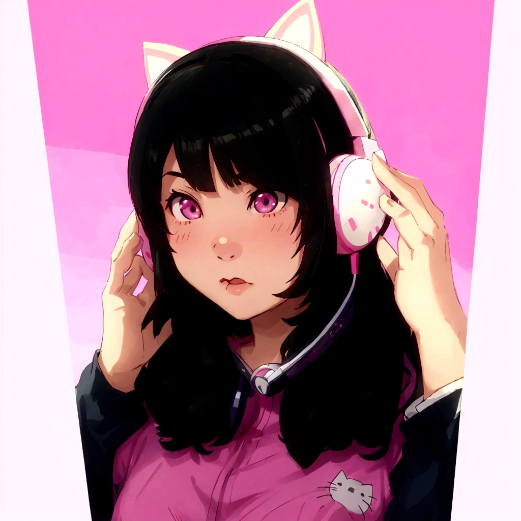 arafed asian girl with cat ears and headphones on, wearing cat ear headphones, girl with cat ears, anime girl with cat ears, with headphones, woman with cat ears, lofi girl, with head phones, anime ears, ruan cute vtuber, fake cat ears, lofi portrait, pink headphones, ulzzang, e-girl