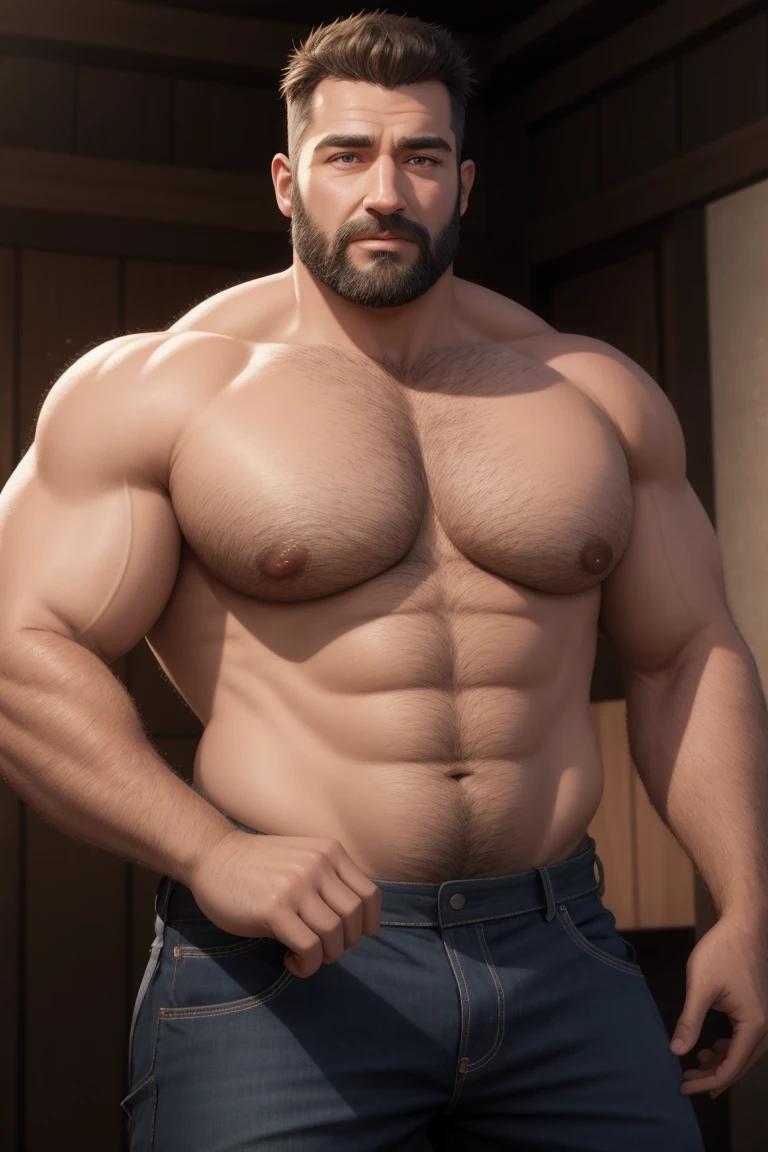 8K HDR Very Extremely Realistic Very Detailed High Quality 8K HDR Very Realistic 46 year old daddy rugged beefy big thick burly chubby bodybuilder muscle bears man, 8KHDR very realistic beared big daddy muscle bear, and 8KHDR very realistic detailed rugged burly man in shorts, 8KHDR very realistic hair, 8KHDR very realistic beards, 8KHDR very realistic thick chubby fat neck, 8KHDR very realistic neck lines, 8KHDR very realistic detailed neck, 8KHDR very realistic burly chest, 8KHDR very realistic detailed hairy burly chest and arms, 8KHDR very realistic detailed hairy burly chest and arms, 8KHDR very realistic burly muscle bear body, 8KHDR very realistic nipples, 8KHDR very realistic burly muscle bear body, 8KHDR very realistic face, 8KHDR very realistic detailed face, 8KHDR very realistic eyes, 8KHDR very realistic detailed eyes, 8KHDR very realistic pupils, 8KHDR very realistic detailed pupils, 8KHDR very realistic head, 8KHDR very realistic waist, 8KHDR very realistic facial features, 8KHDR very realistic burly arms, 8KHDR very realistic elbows, 8KHDR very realistic hands, 8KHDR very realistic pecs, 8KHDR very realistic belly, 8KHDR very realistic human man body, 8K HDR very realistic bellybutton, 8KHDR very realistic wrists, 8KHDR very realistic fingers, 8KHDR very realistic fingernails, 8KHDR very realistic shoulders, 8KHDR very realistic mouth, 8KHDR very realistic lips, 8KHDR very realistic mens clothing, 8KHDR very realistic detailed mens clothing. 8KHDR Very Realistic Hairy Bearded Burly Muscle bear Photoshoot, 8KHDR Very Realistic Ultra-detailed, 8KHDR very realistic detailed bedroom surroundings, 8KHDR very realistic surroundings lighting, No Deformities, An ultra-realistic photograph captured with a Sony α7 III camera, equipped with an 85mm lens in F 1.2 aperture, The cutting-edge Midjourney v5, ( best quality, highres, realistic:1.37), Super real detailed skin, Ultra-detailed, Photorealistic 1.4, hyper photorealism, 8K HDR Clear HDR Quality,
