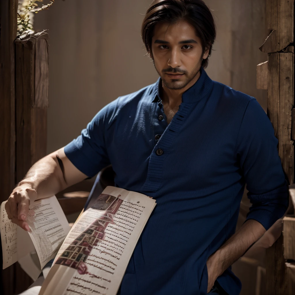 The character sheet model of Saadi, who is an Iranian male poet, and the colors of his clothes should be Iranian colors