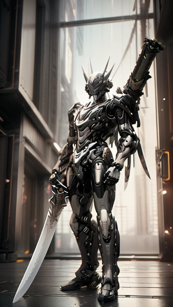 1man, robot, samurai, sword, carrying a sword, stand, cyberpunk, attack pose, night full shot, hyper-realistic, cinematic, detailed, hypermaximalist, octane render, unreal engine 5, 8K, portrait, full body, beauty art, shot photography by Wes Anderson, Middle shot portrait, ultra high details, symmetrical eyes, Low light, Cinematic lighting, NVIDIA Iray render, terracotta, ultra high definition, artstation, Smooth, sharp focus, Photorealism, Photography, Realistic Detail, Depth of field, 8k, Full HD, 3d, Super resolution, octane render, award winning photo, shot on Canon DSLR, f/2.8 Long exposure, 25mm, unreal engine