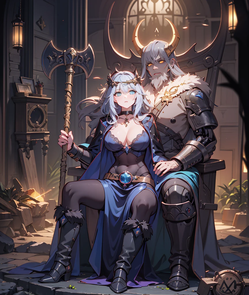 depicts a modern-day witch who has embraced the world of cybernetics to enhance her magical abilities. The artwork should convey the enchanting blend of traditional witchcraft and futuristic technology. Here are some specific elements to include: The Witch's Lair: The setting should be a cozy yet slightly eerie room, filled with magical books, crystal balls, potion ingredients, and antique furnishings. The room should be dimly lit by candles and a soft, mystical glow emanating from her cybernetic enhancements. The Cyborg Witch: The central focus of the artwork is the witch herself. She's a striking figure with a mix of traditional witch attire and cybernetic enhancements. Her clothing should have a witchy, occult aesthetic, with flowing robes, a pointed hat, and an intricate pentagram necklace. Her arms, however, have been upgraded with cybernetic components that incorporate magical symbols and glowing runes. Magical Interface: The witch is in the midst of casting a spell, with a holographic, touch-screen interface floating before her. This interface includes spell incantations, arcane symbols, and digital components, demonstrating her fusion of magic and technology. Spell Ingredients: On a nearby table, there should be a collection of spell ingredients, like herbs, potions, and magical artifacts. Some of these items may have been modified with cybernetic enhancements, blurring the line between the natural and the technological. Familiar: The witch's familiar, perhaps a cat or raven, should be present in the scene, serving as her magical companion. The familiar could also have subtle cybernetic enhancements or glowing eyes. Glowing Runes: The room should be adorned with ancient symbols and glowing runes on the walls and floor, contributing to the magical atmosphere. Aetherial Lighting: Use a combination of mystical, ethereal lighting and cybernetic glows to create a captivating interplay of light and shadow. The contrast between the tradit