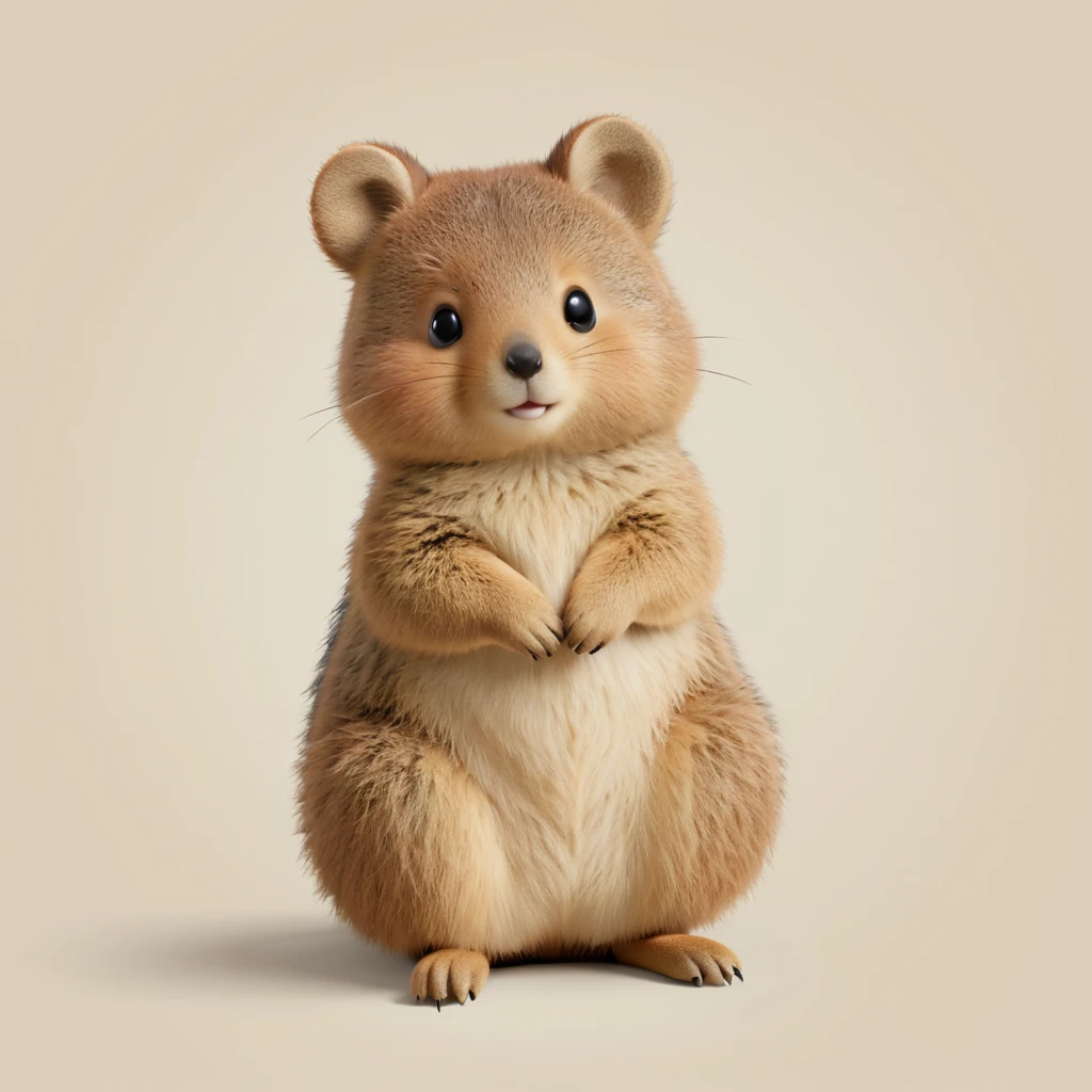 cute quokka, illustration, vector graphics, strong contours