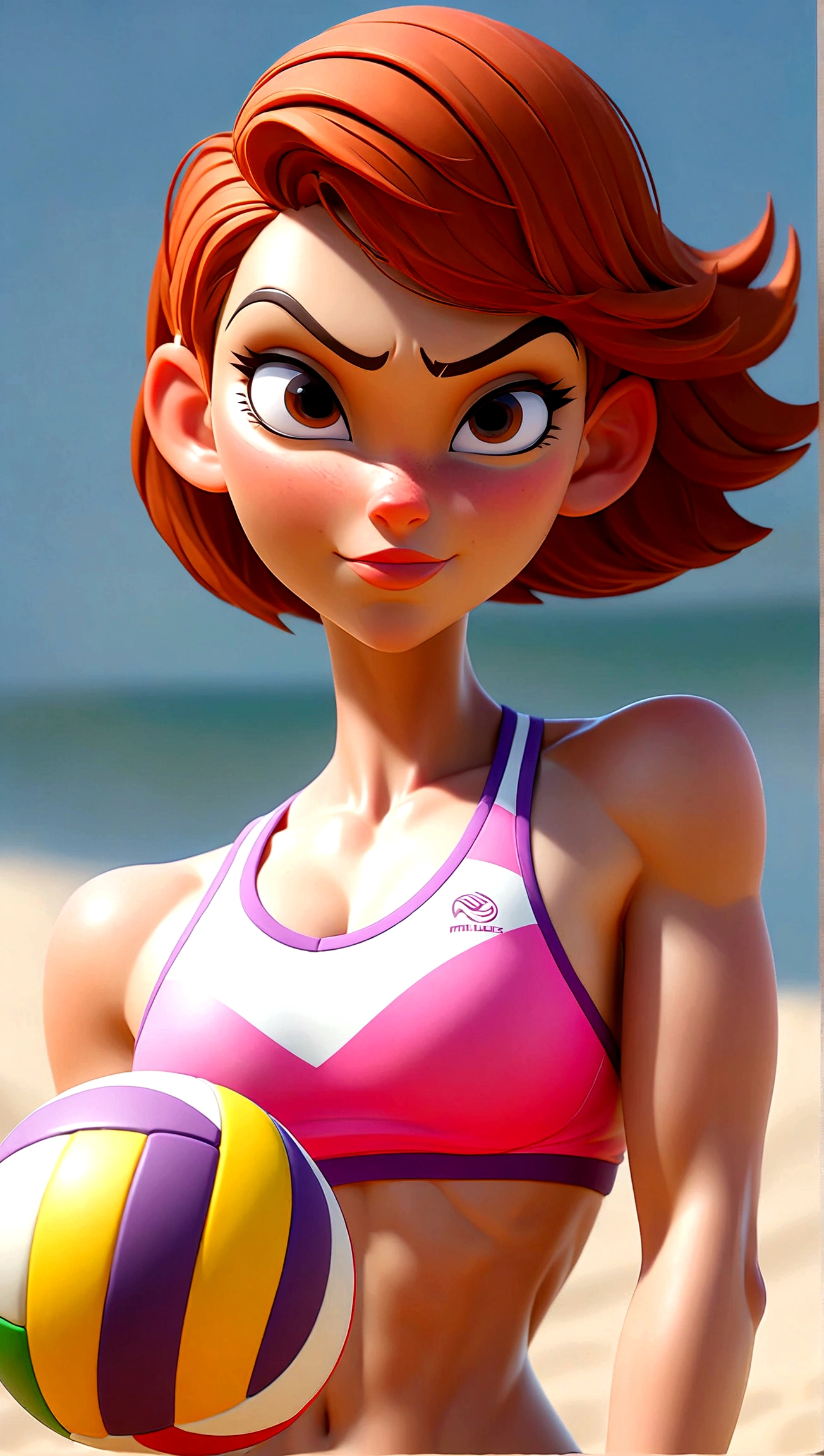 冴紴翴 playing beach volleyball