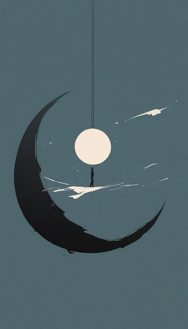simple,Minimalist illustration,The sacred stone hangs in the air