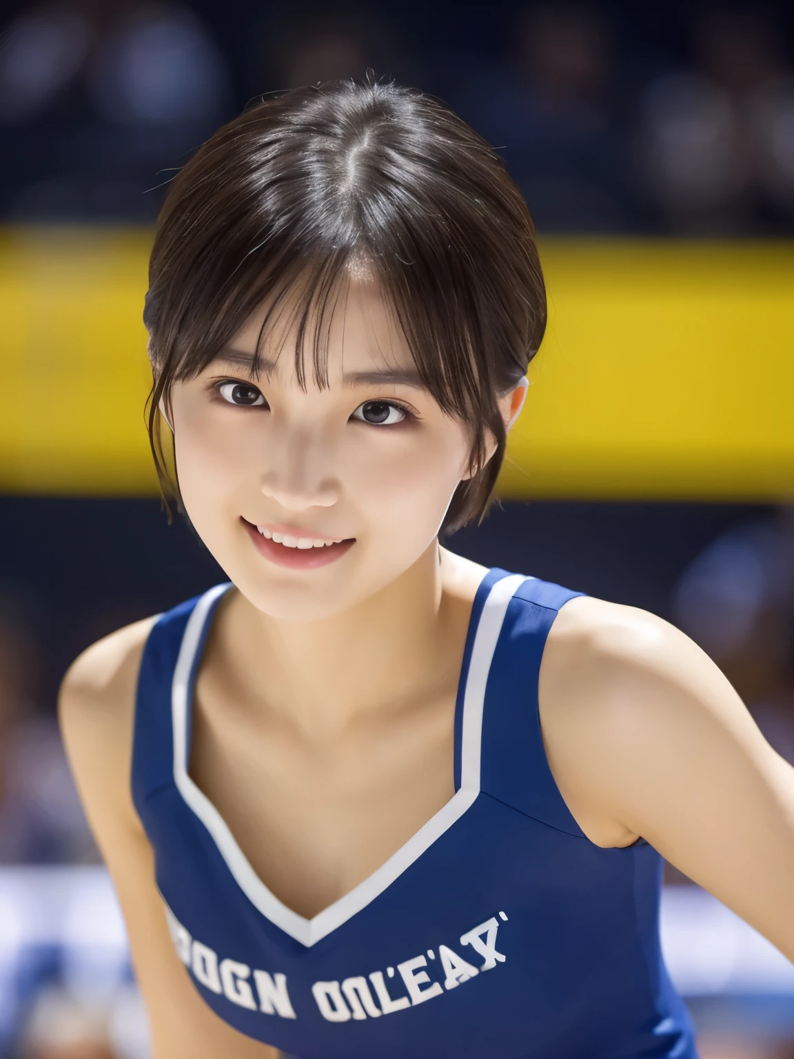 (Cheerleader:1.2),(beautiful girl:1.3), (************), (Highest quality:1.4), (Very detailed), (Very detailed美しい顔), (Sweat:1.2), (Dance 1.3), (Look Away:1.5), (Cheerleaderの衣装:1.3), smile, Symmetrical eyes, White skin, Great face, iris, Short Bob Hair, (Skinny body type:1.2), (Flat Chest:1.2),Smooth, Very detailed CG 統合 8k 壁紙, High-resolution RAW color photos, Professional photography, Light, BackLight, dream-like, impressive, Written boundary depth, Basketball court, Cowboy Shot