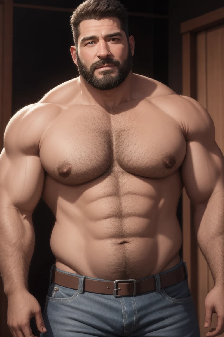 8K HDR Very Extremely Realistic Very Detailed High Quality 8K HDR Very Realistic 46 year old Sexy daddy rugged beefy big thick burly chubby bodybuilder muscle bears man, 8KHDR very realistic beared big daddy muscle bear, and 8KHDR very realistic detailed rugged burly man in shorts, 8KHDR very realistic hair, 8KHDR very realistic beards, 8KHDR very realistic thick chubby fat neck, 8KHDR very realistic neck lines, 8KHDR very realistic detailed neck, 8KHDR very realistic burly chest, 8KHDR very realistic detailed hairy burly chest and arms, 8KHDR very realistic detailed hairy burly chest and arms, 8KHDR very realistic burly muscle bear body, 8KHDR very realistic nipples, 8KHDR very realistic burly muscle bear body, 8KHDR very realistic face, 8KHDR very realistic detailed face, 8KHDR very realistic eyes, 8KHDR very realistic detailed eyes, 8KHDR very realistic pupils, 8KHDR very realistic detailed pupils, 8KHDR very realistic head, 8KHDR very realistic waist, 8KHDR very realistic facial features, 8KHDR very realistic burly arms, 8KHDR very realistic elbows, 8KHDR very realistic hands, 8KHDR very realistic pecs, 8KHDR very realistic belly, 8KHDR very realistic human man body, 8K HDR very realistic bellybutton, 8KHDR very realistic wrists, 8KHDR very realistic fingers, 8KHDR very realistic fingernails, 8KHDR very realistic shoulders, 8KHDR very realistic mouth, 8KHDR very realistic lips, 8KHDR very realistic mens clothing, 8KHDR very realistic detailed mens clothing. 8KHDR Very Realistic Hairy Bearded Burly Muscle bear Photoshoot, 8KHDR Very Realistic Ultra-detailed, 8KHDR very realistic detailed bedroom surroundings, 8KHDR very realistic surroundings lighting, No Deformities, An ultra-realistic photograph captured with a Sony α7 III camera, equipped with an 85mm lens in F 1.2 aperture, The cutting-edge Midjourney v5, ( best quality, highres, realistic:1.37), Super real detailed skin, Ultra-detailed, Photorealistic 1.4, hyper photorealism, 8K HDR Clear HDR Quality,