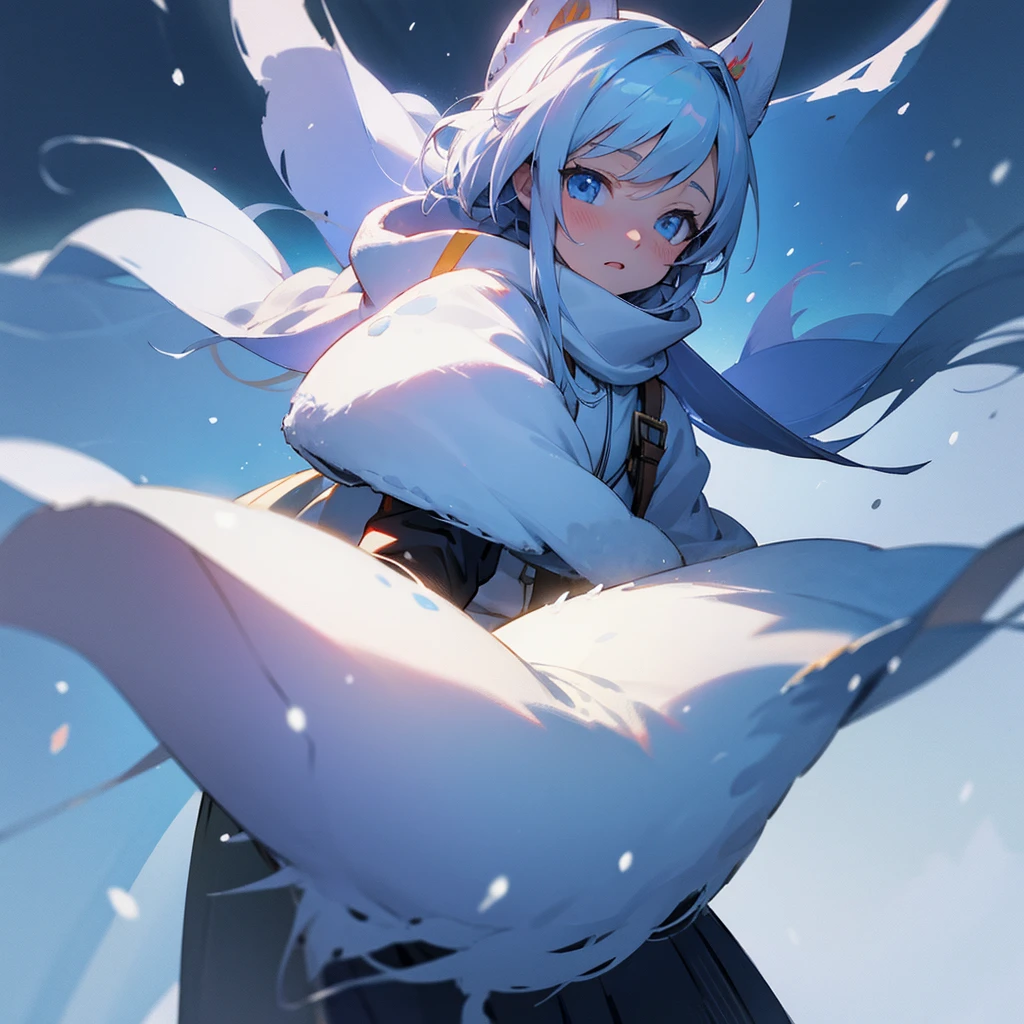 anime snow background