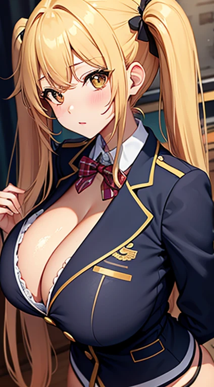 Uniform Blazer, I can see the print on her chest,good、Big Breasts, Inserted into the breast using a thin thread, Huge breasts, Large Breasts, Huge , Huge breasts, Ridiculous, Large Breasts, Large Breasts, Huge , Huge bust, Ridiculous 大きなおっぱい、Huge bust、your breasts will grow、おっぱいにgoodが食い込んでる、レースのgood、to be born 、Underwear only、Hair is semi-long、Beautiful long golden hair、Her hairstyle is twin tails.