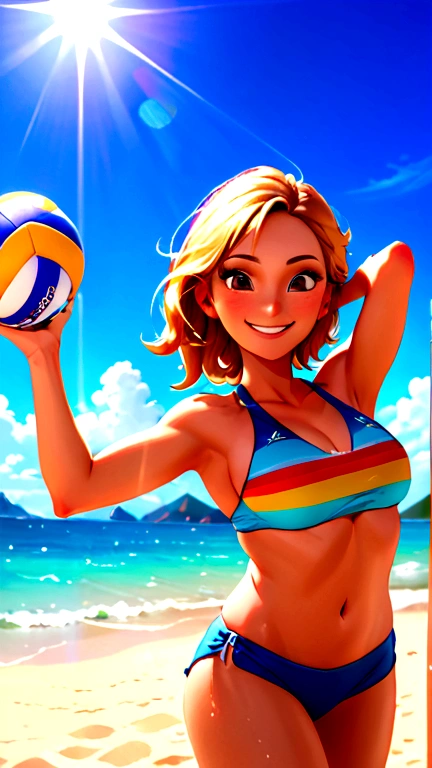 冴紴翴 playing beach volleyball