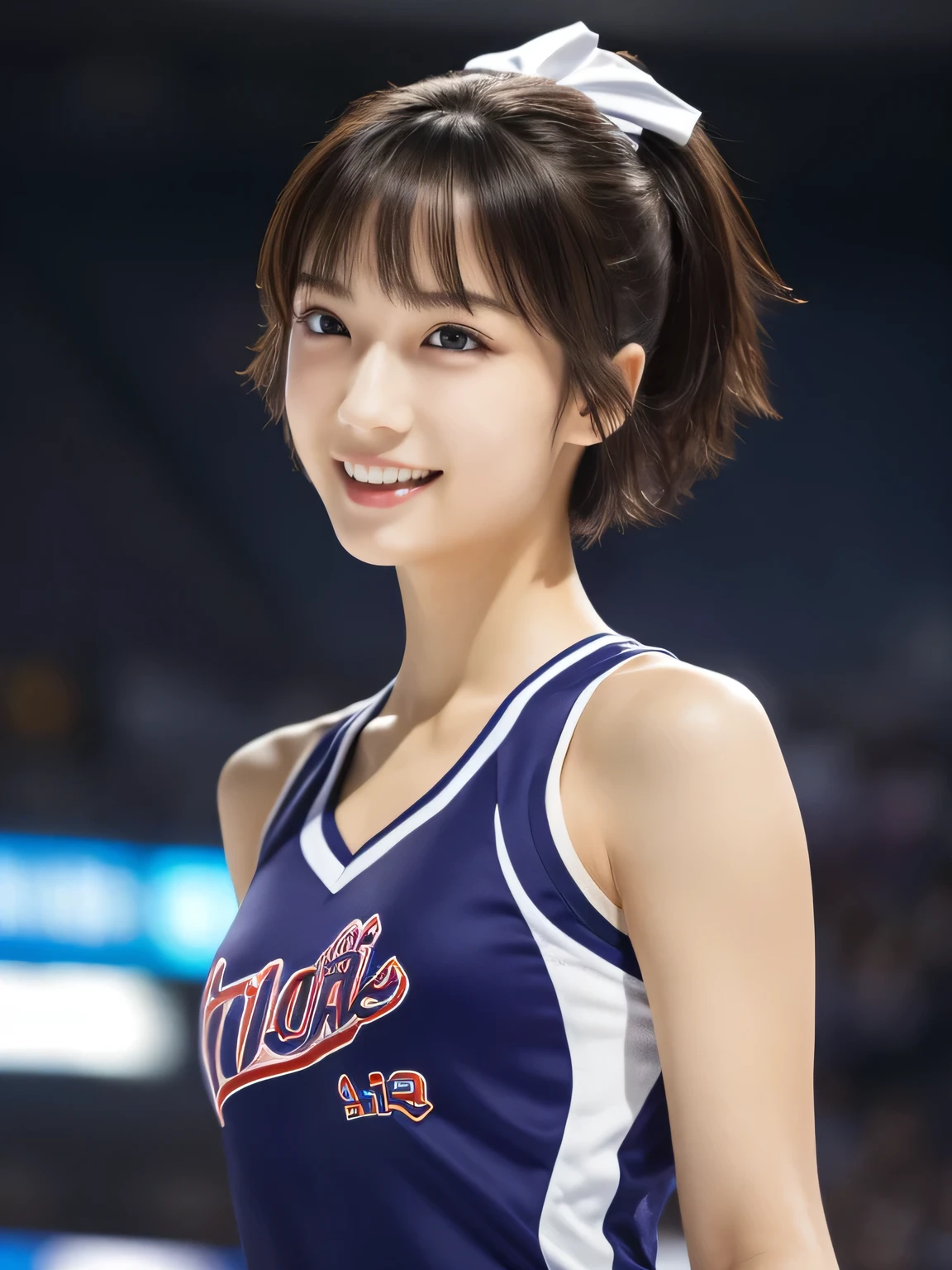 
(Cheerleader:1.2),(beautiful girl:1.3), (), (Highest quality:1.4), (Very detailed), (Very detailed美しい顔と目), (Sweat:1.2), (Cheer Dance 1.8), (Look Away:1.5), (Cheerleader costumes:1.3), smile, Open your mouth, White skin, Great face, iris, Short Bob Hair, (Skinny body type:1.2), (Flat Chest:1.2),Smooth, Very detailed CG synthesis 8k wallpaper, High-resolution RAW color photos, Professional photography, Light, BackLight, dream-like, impressive, Written boundary depth, Basketball court, Cowboy Shot