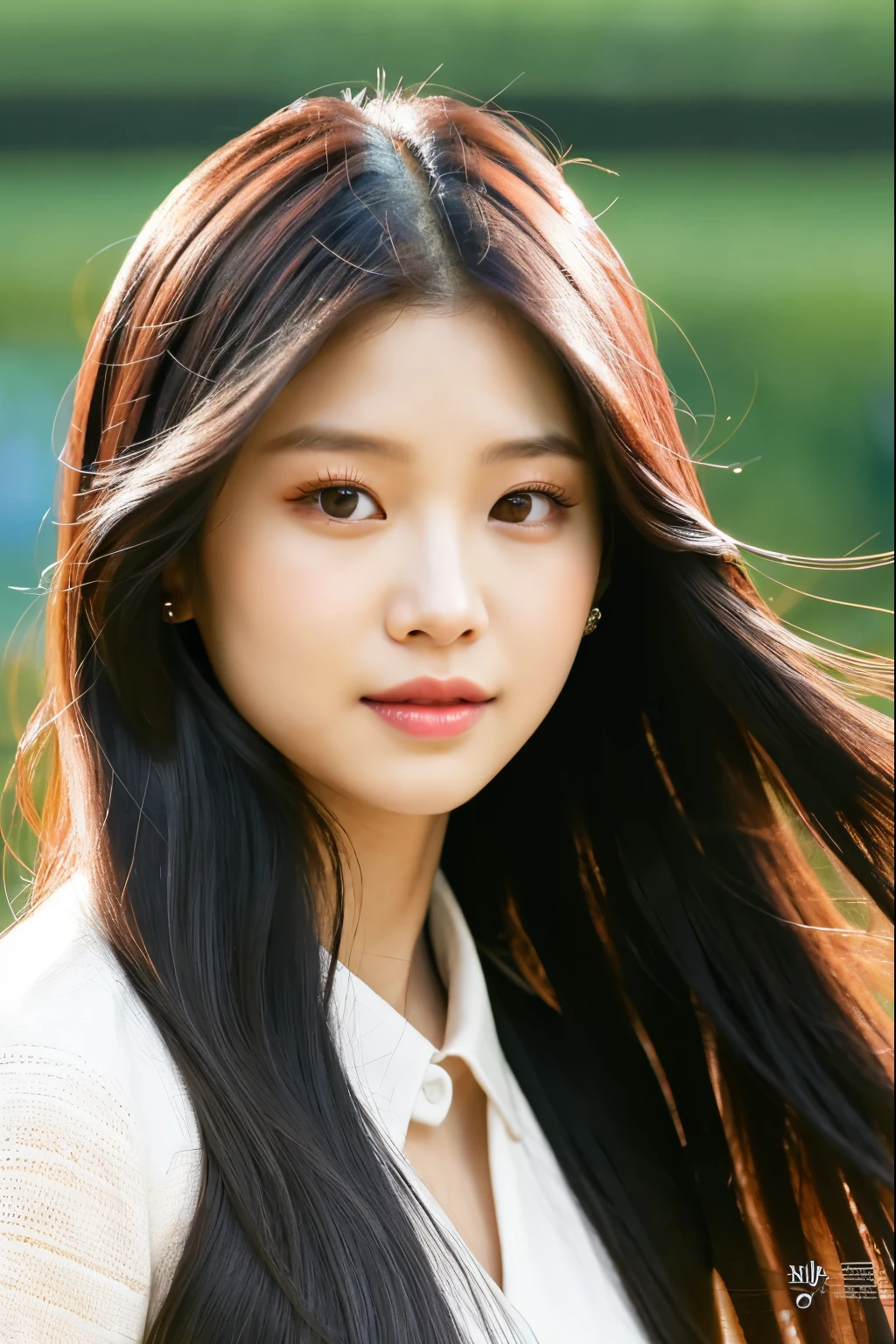 a close up of a woman with long hair wearing a dress, jaeyeon nam, blackpink jennie, lee ji - eun, lee ji-eun, park ji-min, bae suzy, portrait of jossi of blackpink, popular south korean makeup, heonhwa choe, jossi of blackpink, jinyoung shin, hwang se - on, beautiful south korean woman