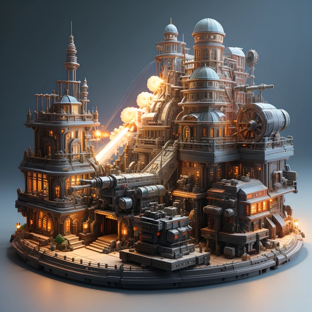 Military fortress（mechanical artillery，majestic pagoda，Anti-aircraft guns，cannon，Gatling machine gun）model，Armor mods，Mechanical Module，engines，bazooka，Nuclear Bomb，airplane