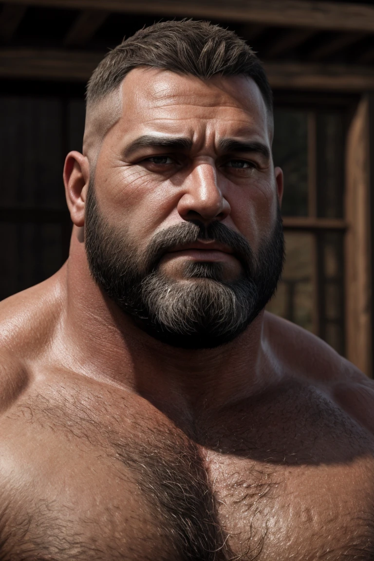 8K HDR Very Extremely Realistic Very Detailed High Quality 8K HDR Very Realistic 46 year old daddy rugged beefy big thick burly chubby bodybuilder muscle bears man, 8KHDR very realistic beared big daddy muscle bear, and 8KHDR very realistic detailed rugged burly man in shorts, 8KHDR very realistic hair, 8KHDR very realistic beards, 8KHDR very realistic thick chubby fat neck, 8KHDR very realistic neck lines, 8KHDR very realistic detailed neck, 8KHDR very realistic burly chest, 8KHDR very realistic detailed hairy burly chest and arms, 8KHDR very realistic detailed hairy burly chest and arms, 8KHDR very realistic burly muscle bear body, 8KHDR very realistic nipples, 8KHDR very realistic burly muscle bear body, 8KHDR very realistic face, 8KHDR very realistic detailed face, 8KHDR very realistic eyes, 8KHDR very realistic detailed eyes, 8KHDR very realistic pupils, 8KHDR very realistic detailed pupils, 8KHDR very realistic head, 8KHDR very realistic waist, 8KHDR very realistic facial features, 8KHDR very realistic burly arms, 8KHDR very realistic elbows, 8KHDR very realistic hands, 8KHDR very realistic pecs, 8KHDR very realistic belly, 8KHDR very realistic human man body, 8K HDR very realistic bellybutton, 8KHDR very realistic wrists, 8KHDR very realistic fingers, 8KHDR very realistic fingernails, 8KHDR very realistic shoulders, 8KHDR very realistic mouth, 8KHDR very realistic lips, 8KHDR very realistic mens clothing, 8KHDR very realistic detailed mens clothing. 8KHDR Very Realistic Hairy Bearded Burly Muscle bear Photoshoot, 8KHDR Very Realistic Ultra-detailed, 8KHDR very realistic detailed bedroom surroundings, 8KHDR very realistic surroundings lighting, No Deformities, An ultra-realistic photograph captured with a Sony α7 III camera, equipped with an 85mm lens in F 1.2 aperture, The cutting-edge Midjourney v5, ( best quality, highres, realistic:1.37), Super real detailed skin, Ultra-detailed, Photorealistic 1.4, hyper photorealism, 8K HDR Clear HDR Quality,