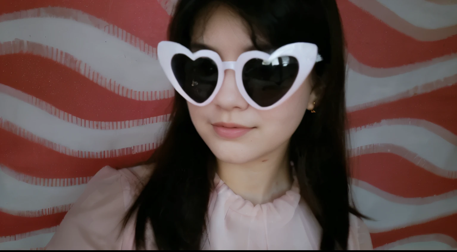 Change the background into a park, change me into a pink dress