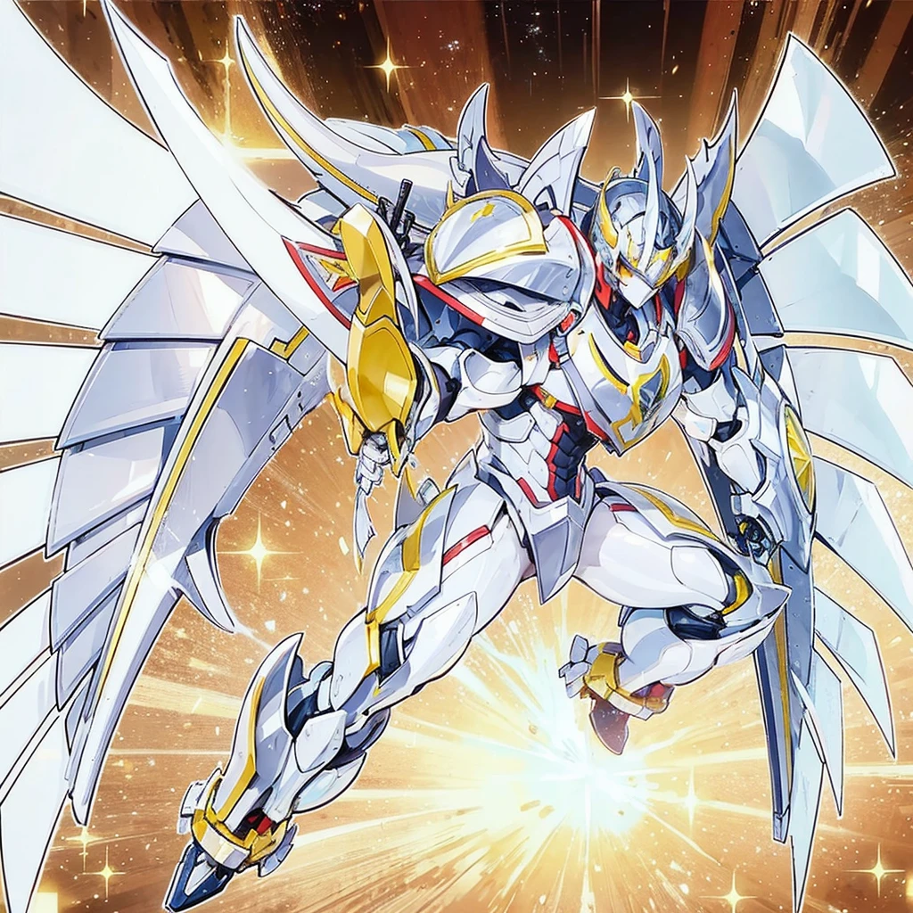 Handsome man with wearing shining armor,Very very little fabric