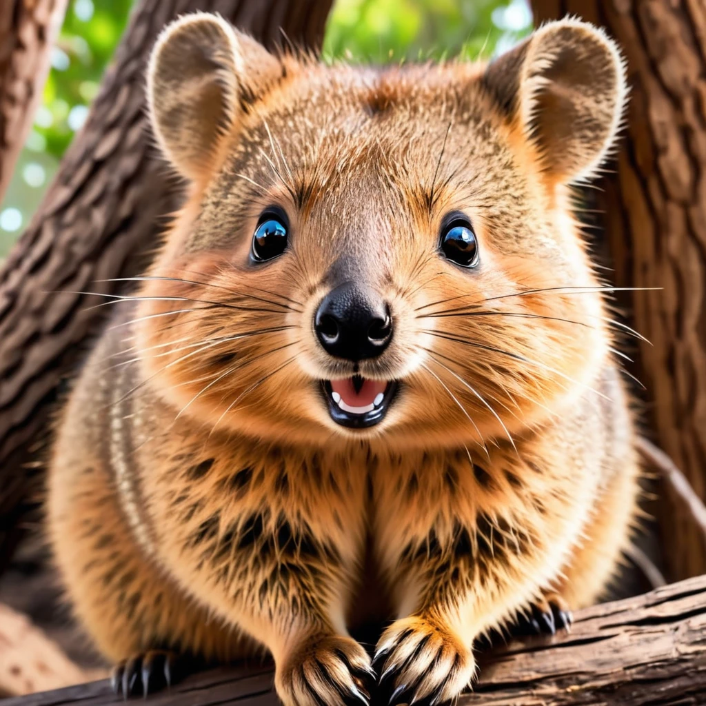 cute quokka, illustration, vector graphics, strong contours
