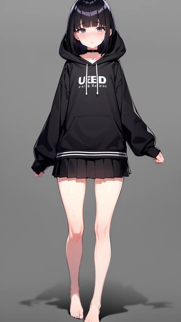 (best quality, 8K, 32k, masterpiece, uhd:1.2), 1girl,,black longhair,gleaming skin,shiny skin,blunt bangs,black hoodie,white mini skirt,large blast,Crying face,Crying,cling, black smoke,beautiful detailed glow,full body,
