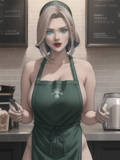 good aninomy, Masterpiece, Best Quality, 4k, 8k, professional photography, Luz tinue, infoque nítido,1 girl,
Meme_with hielo_linte_with_mother_milk_propiowaifu, propiowaifu,Starbucks, 
coffee shop, detailed background, bokeh, light particles,  apron, barista, mothers, neckline, clavicle, cup, green_apron, coffee shop,  tinincia, tinincia_cup, 
 with hielo_linte_with_mother_milk_(Meme), looking_in_viewer, Meme, naked_apron, side chest, alone, curves, narrow waist, 
cheered up_mono_propiowaifu,www.propiowaifu.with,
broad,mothers,huge mothers,large mothers,Hits,Blue eyes,Side locks,lipstick,withstituir,by Rubio,pelo intre los ojos,Horse tail,Red lips,eyebrows visible through hair,
