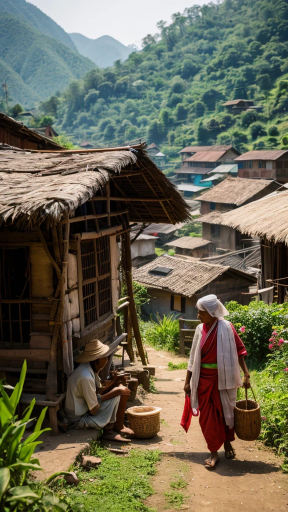 Old indian village life